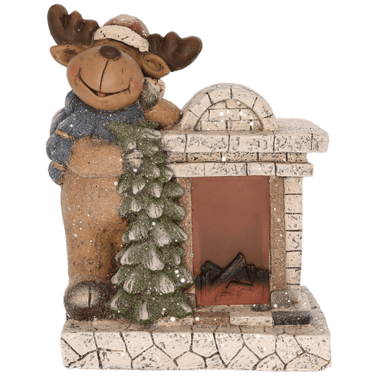 home Dekorativna LED rasvjeta, Kamin sa jelenom - DD62650