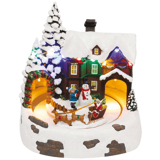 home Dekorativna LED rasvjeta, Diorama, snježna kuća - DRM 15