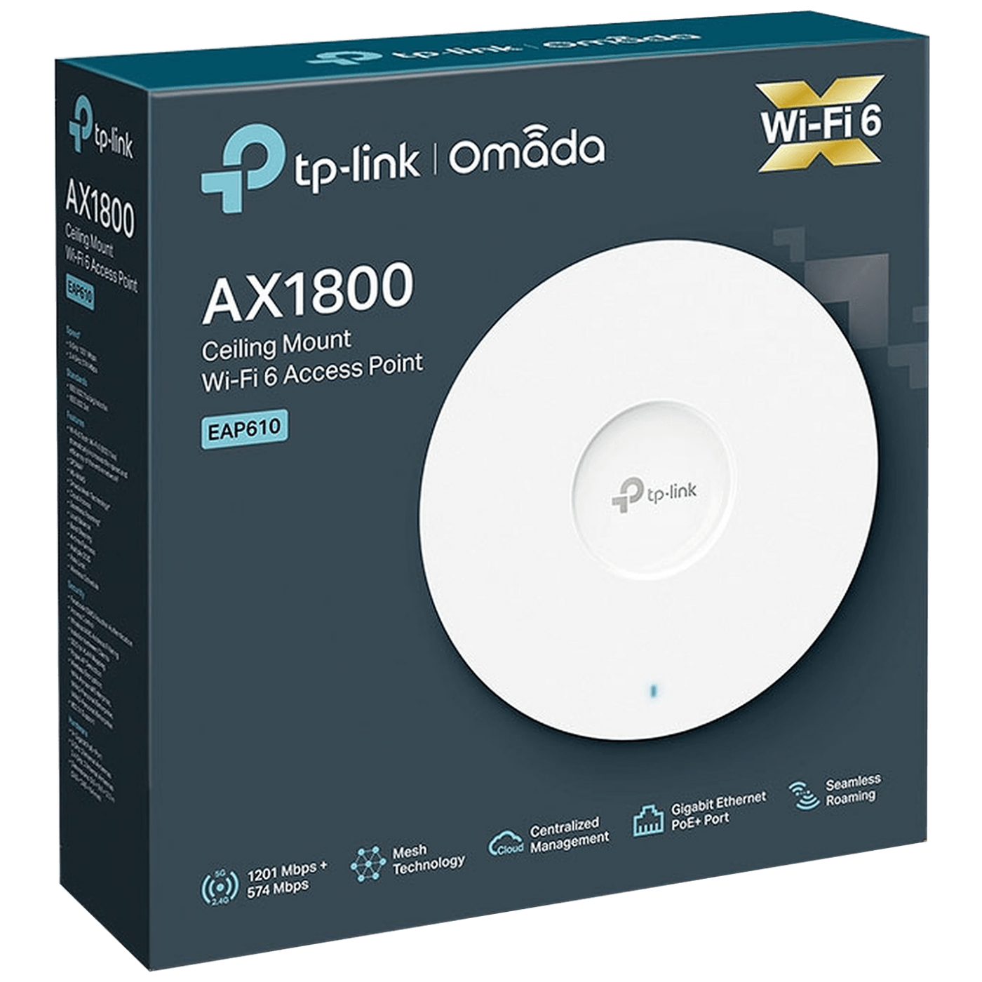 TP-LINK Wireless N Access Point, Dual Band, do 1200Mbps, WiFi 6 - EAP610