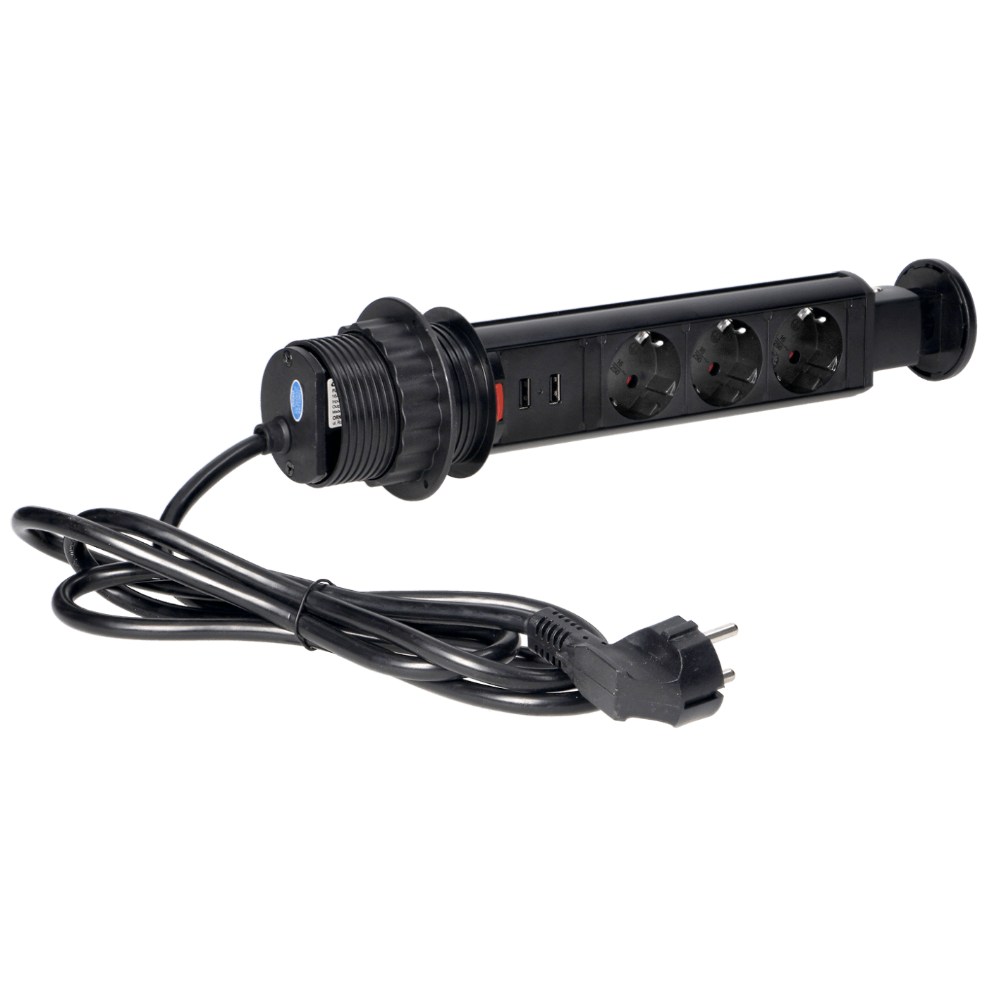 Orno Produžni kabel sa 3 x Schuko utičnice + 2 x USB, ugradbena - OR-AE-1349(GS)/B