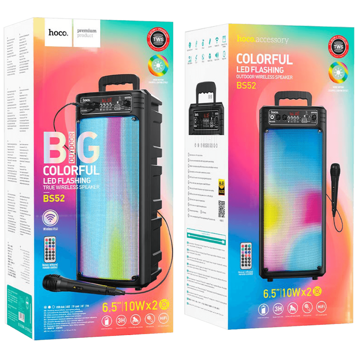 hoco. Zvučnik bežični sa mikrofonom, Bluetooth, 2200 mAh - BS52 Billowing