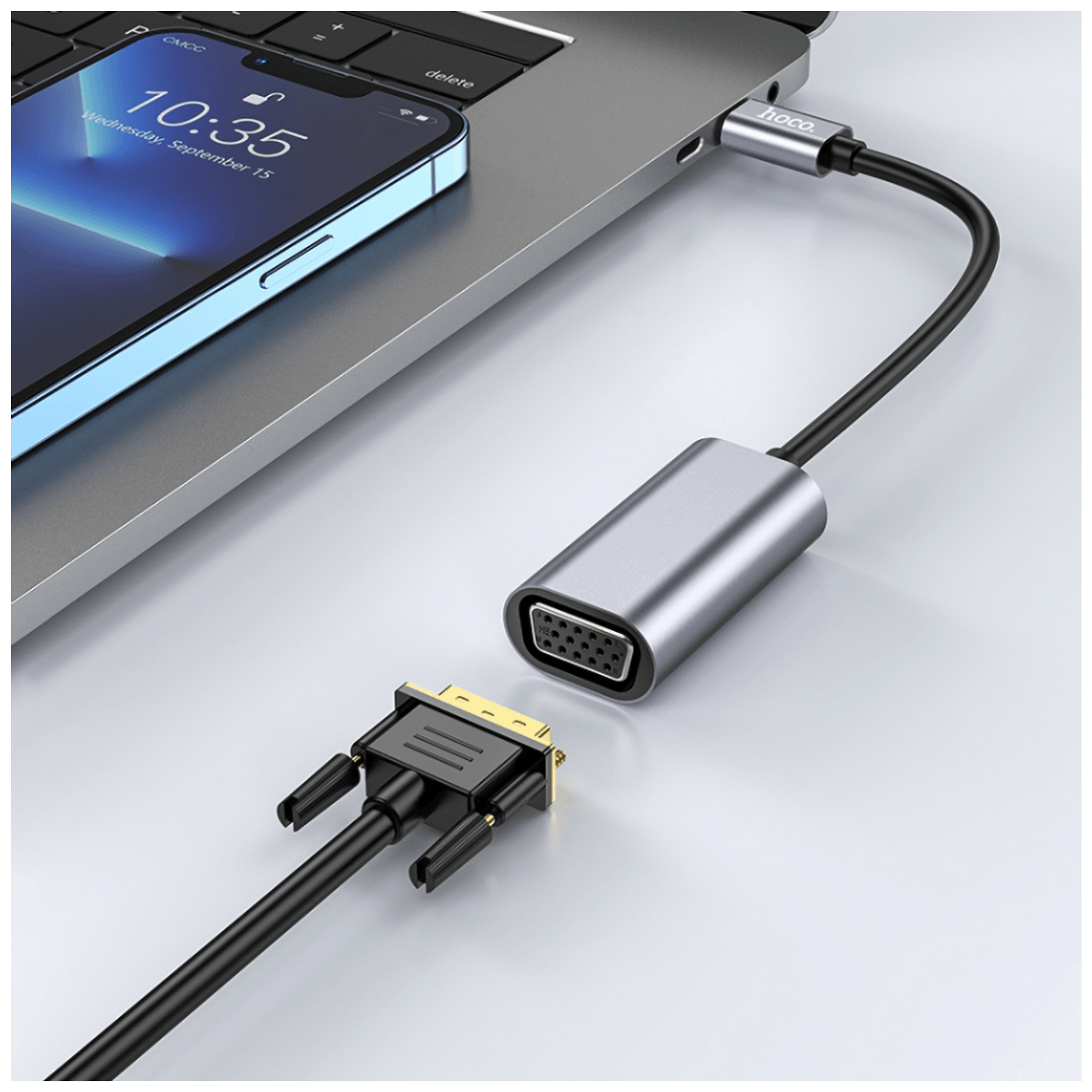 hoco. Adapter USB type C na VGA - UA21