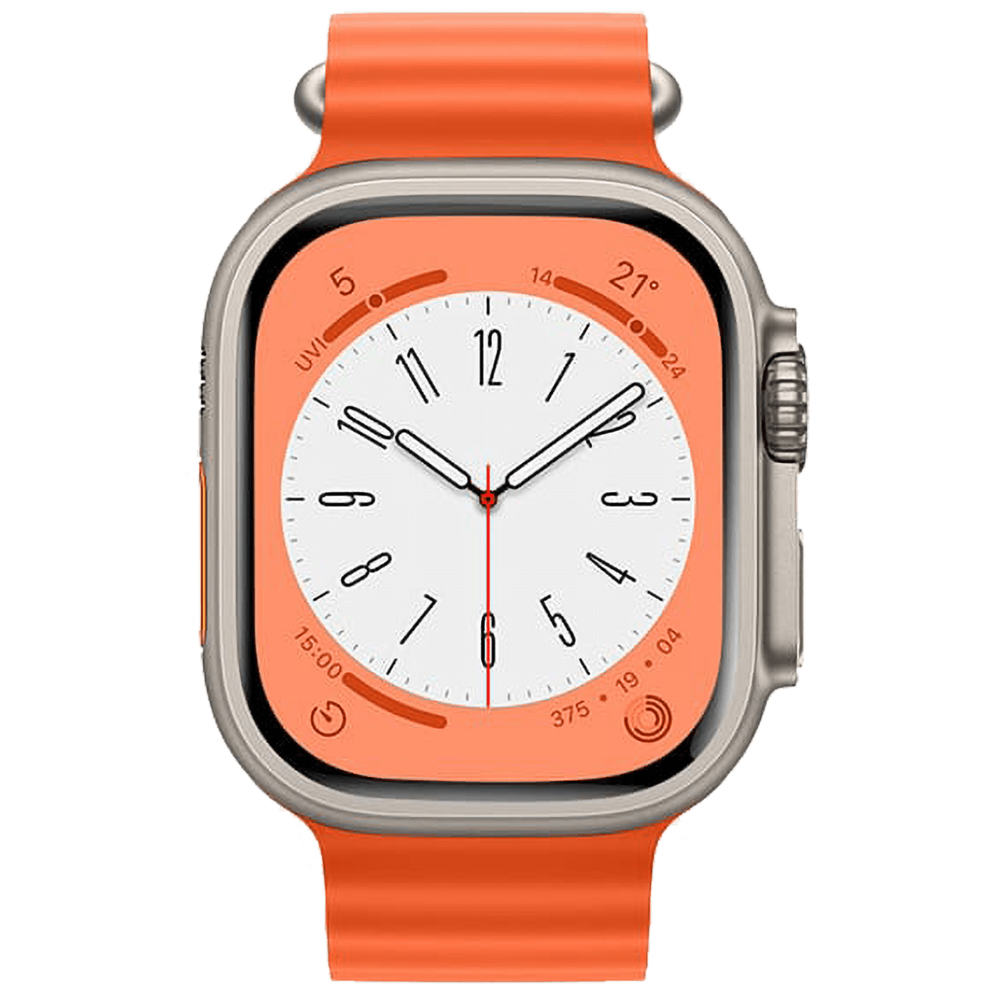 hoco. Silikonski remen za iWatch, 42/44/45/49mm, orange - iWatch WA12 Orange