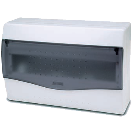 Famatel Kutija za osigurače nadžbuk, 12/14 osigurača, providna, IP40 - 3612-W-M-KN/12-14