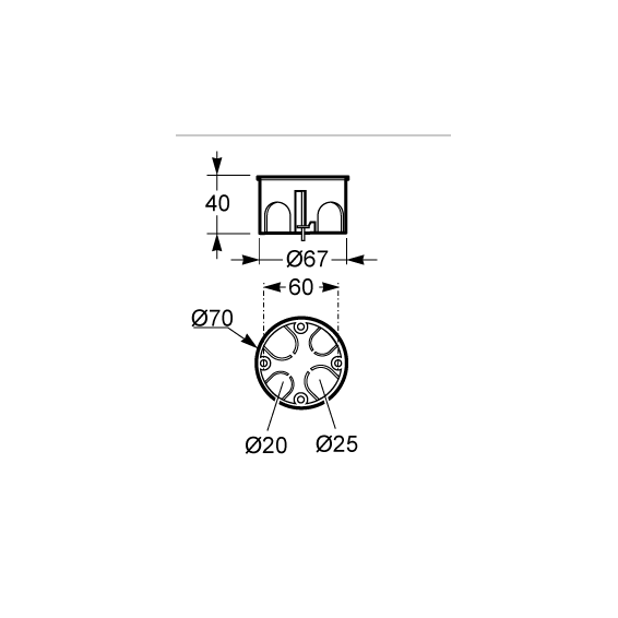 Famatel Razvodna kutija rigips 67x39, IP30 - 3255-RKR/67x39