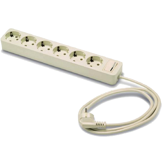 Famatel Produžni kabl 6 utičnica, 1.5m, prekidač, bijeli, 1.5mm² - 2518-PK6/1.5