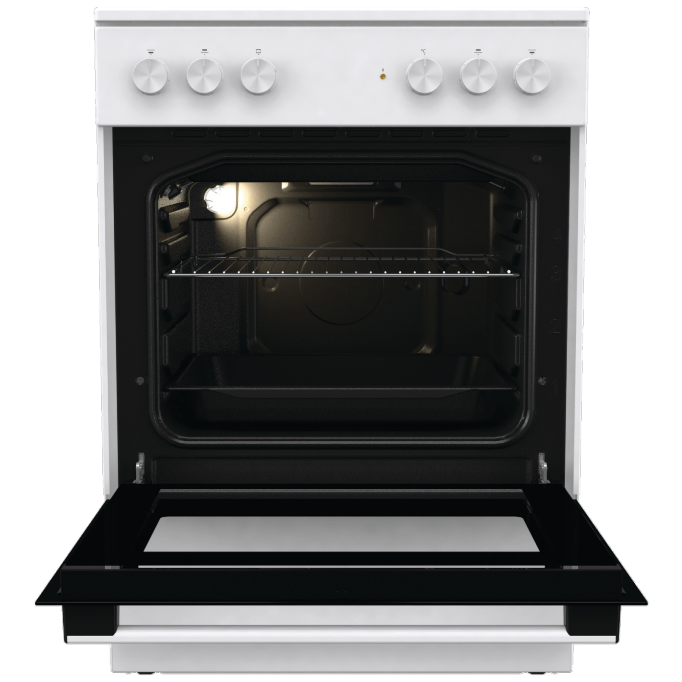 Gorenje Štednjak, 4 staklokeramička ploča, 8400W, pećnica 65 lit, A - GEC6A11WG