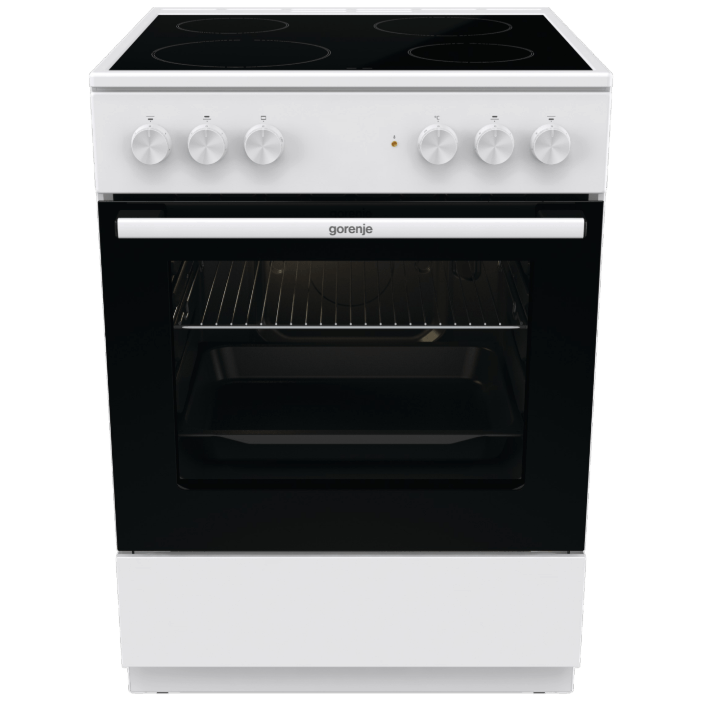 Gorenje Štednjak, 4 staklokeramička ploča, 8400W, pećnica 65 lit, A - GEC6A11WG