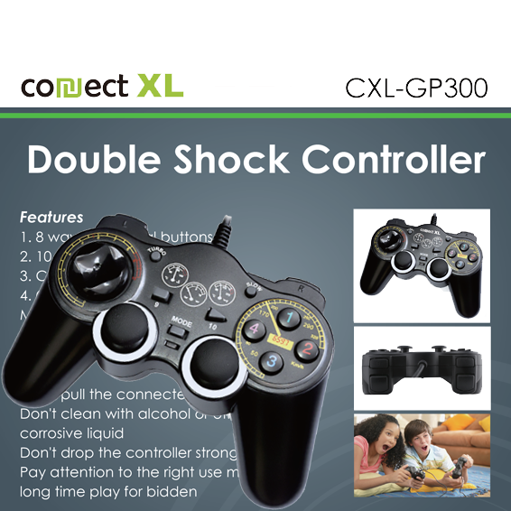 Connect XL Gamepad za PC sa vibracijom, 14 tipki/tastera, Double Shock - CXL-GP300