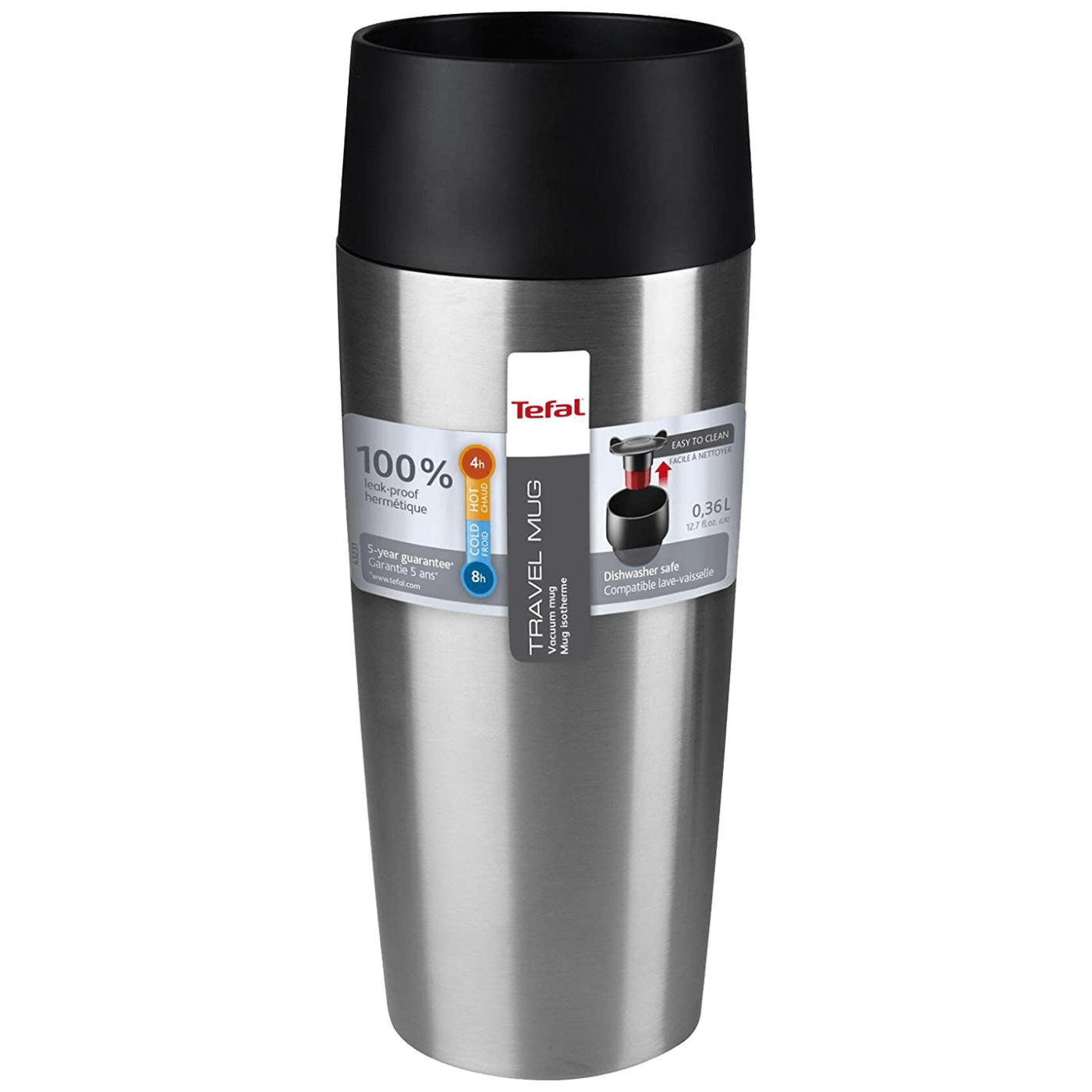 Tefal Termos boca, 360 ml., Travel Mug Inox - K3080114
