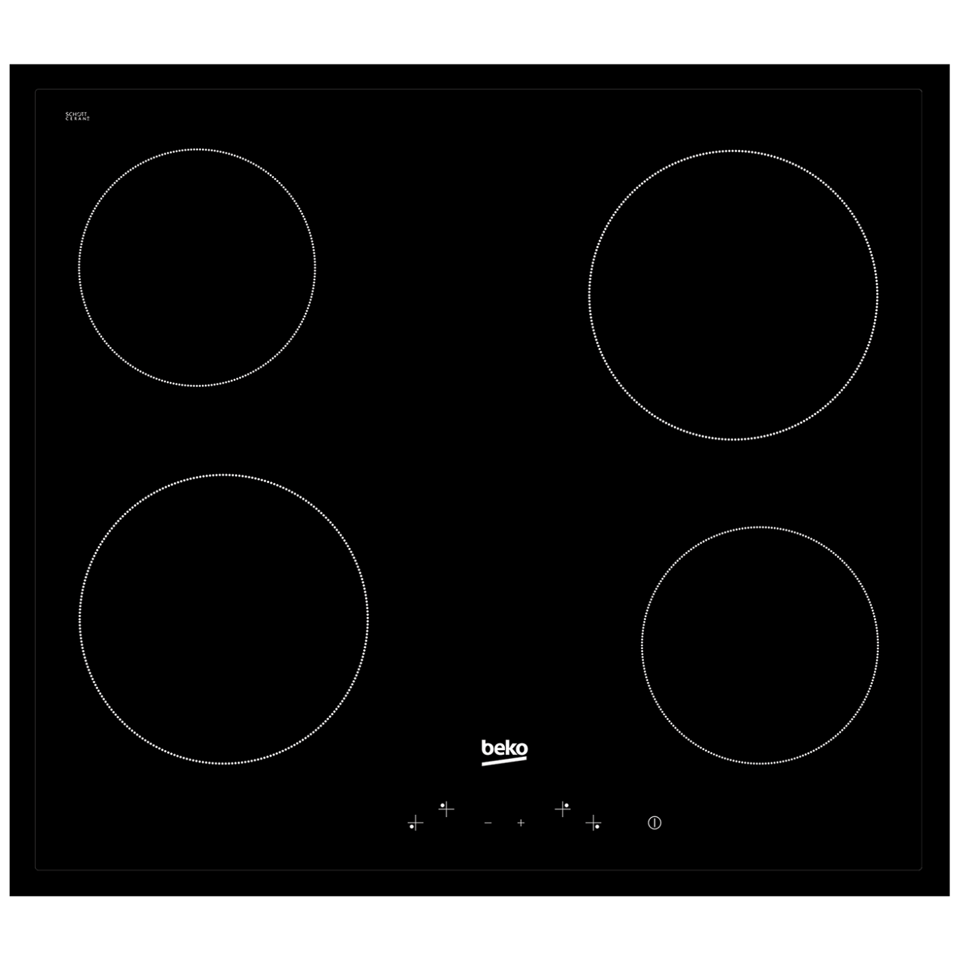 Beko Ugradbena staklokeramička ploča za kuhanje 60cm, 4 zone - HIC 64400 E