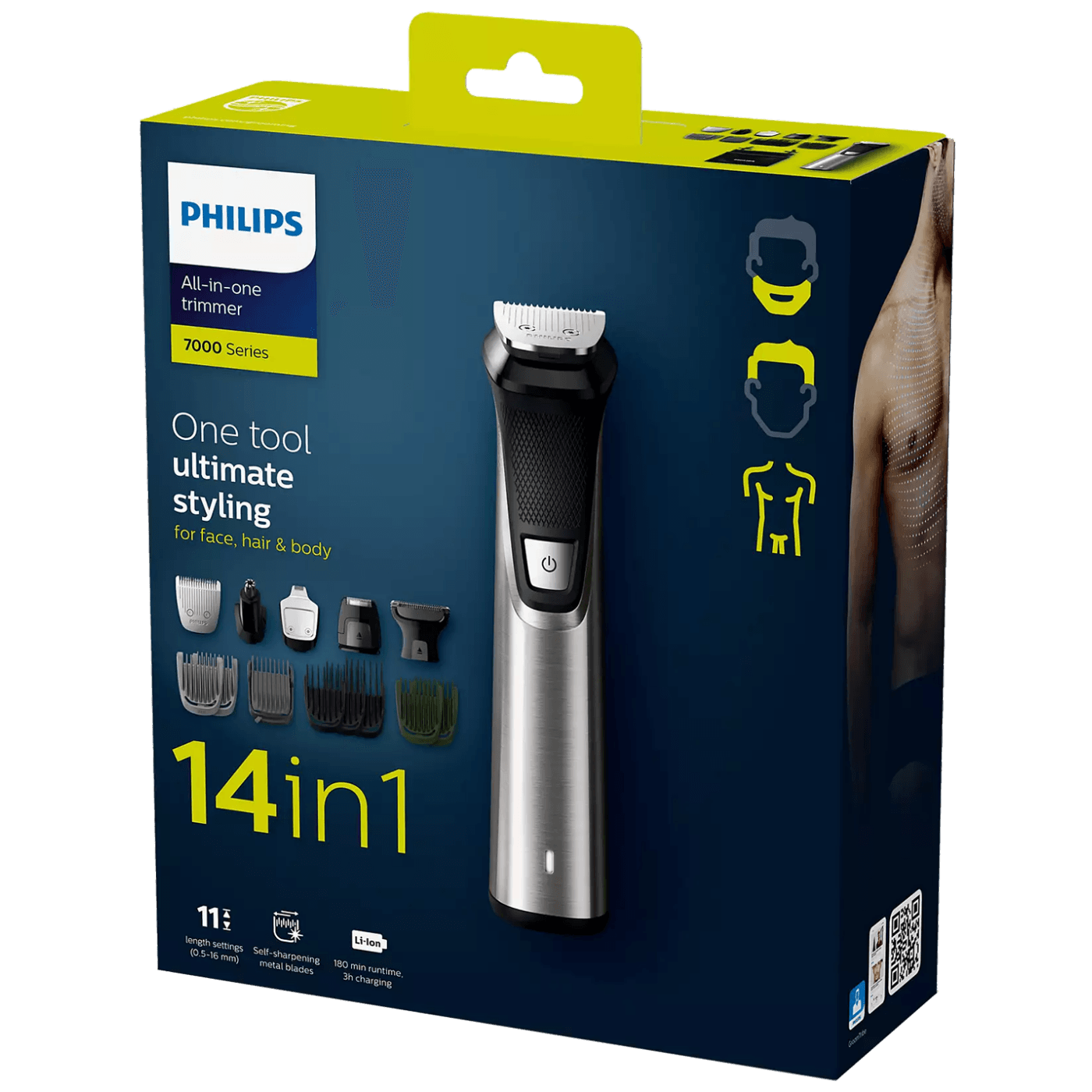 Philips Aparat za njegu lice, kosa i tijelo, 14in1, Multigroom 7000 - MG7745/15