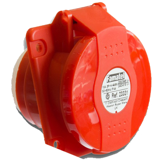 Famatel Zidna utičnica 10°, 16A/380÷415, 5 Polna (3P+N+E), IP44 - 23331