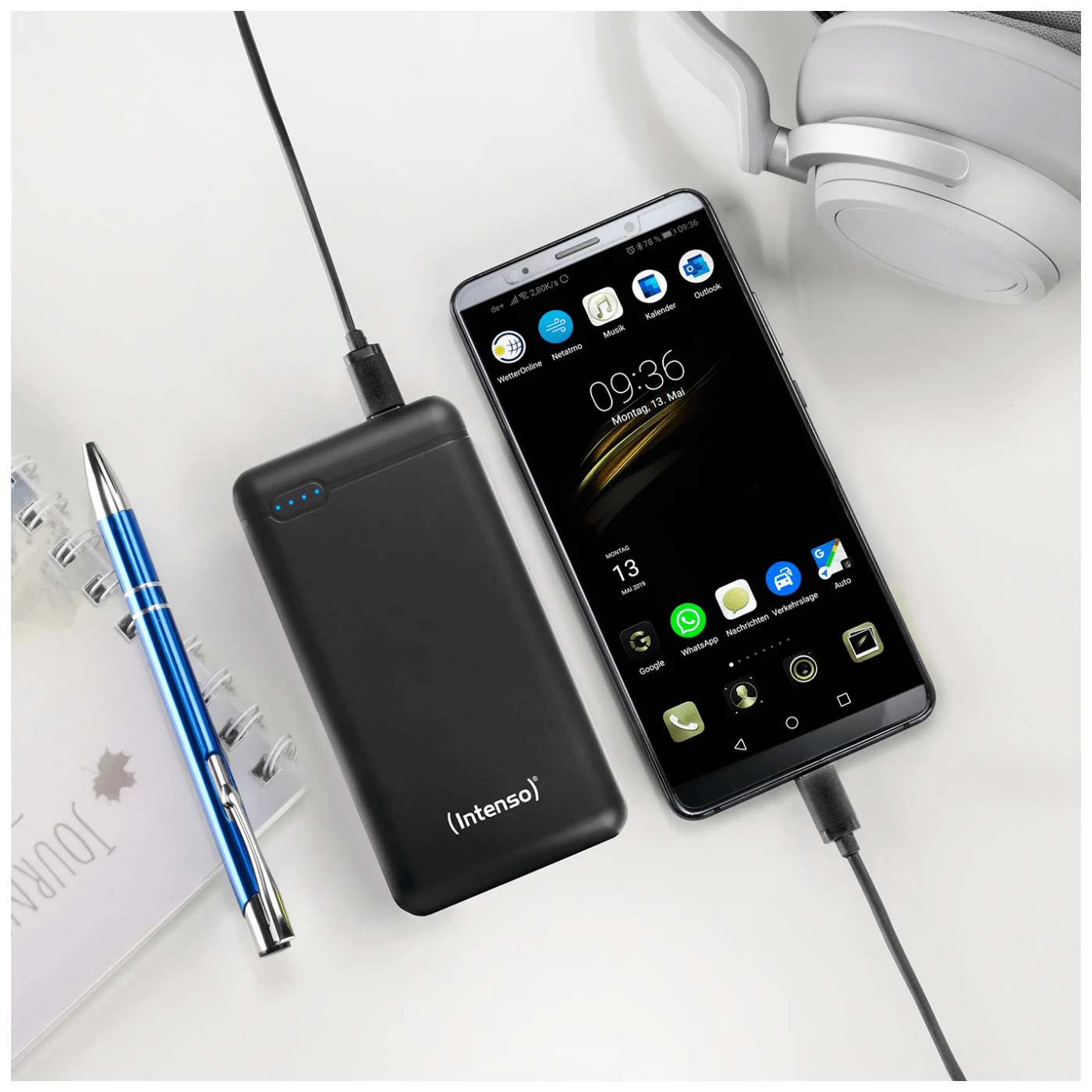 (Intenso) Prijenosni punjač za mobitele i tablete 10000mAh - POWERBANK XS10000 black