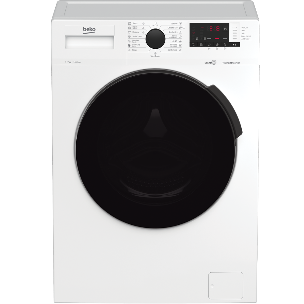 Beko Mašina za veš, 1400 obrtaja, 7 kg veša, Inverter, Steam - WUE 7722C XW0