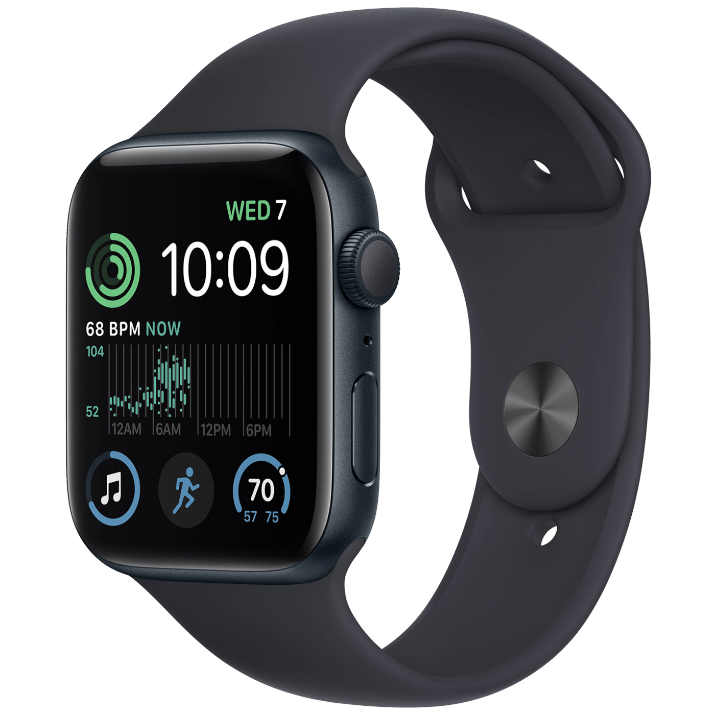 Apple SAT pametni, 1.78" LTPO OLED zaslon, vodootporan BT, WiFi - Watch SE 2022 44mm Midnight AC