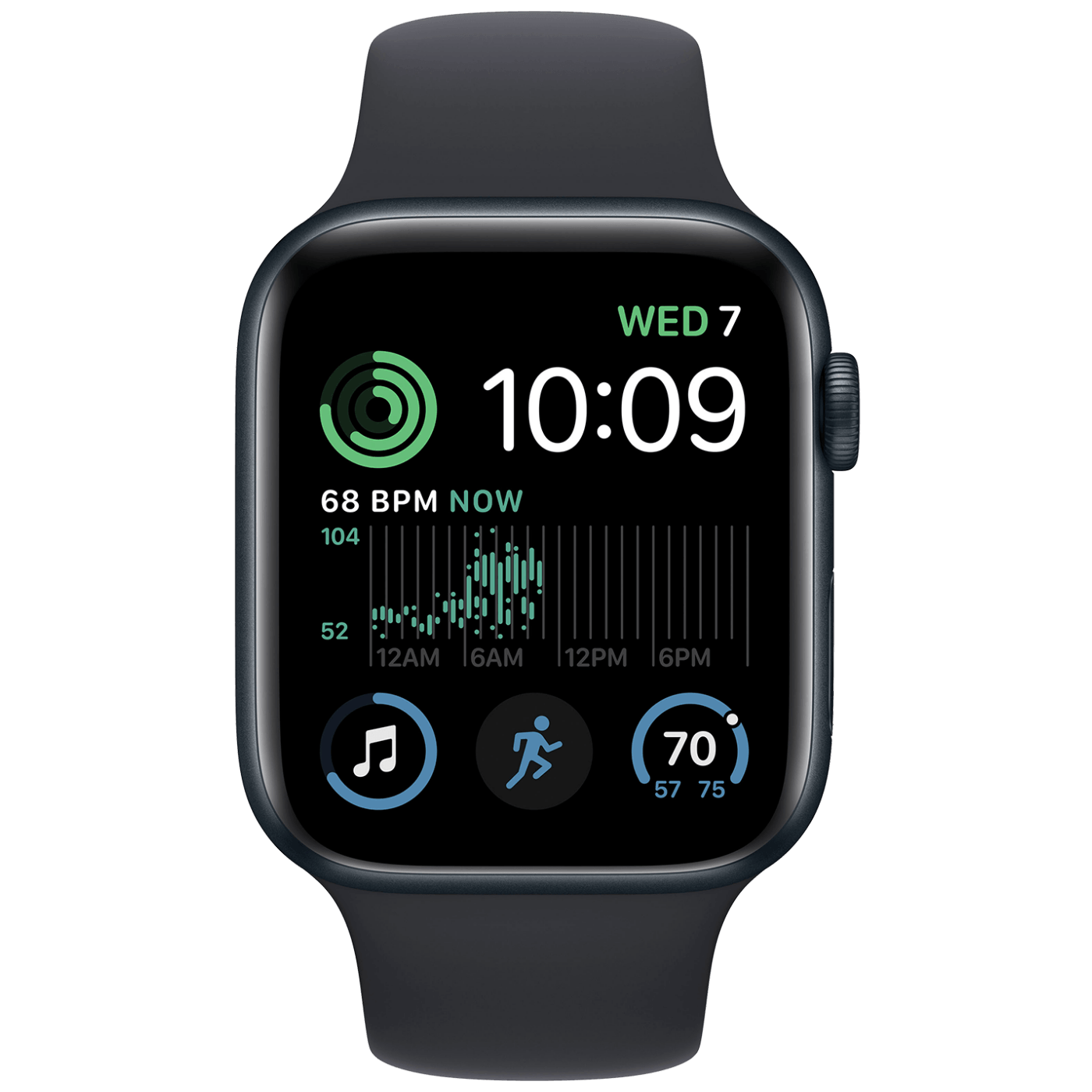 Apple SAT pametni, 1.78" LTPO OLED zaslon, vodootporan BT, WiFi - Watch SE 2022 44mm Midnight AC