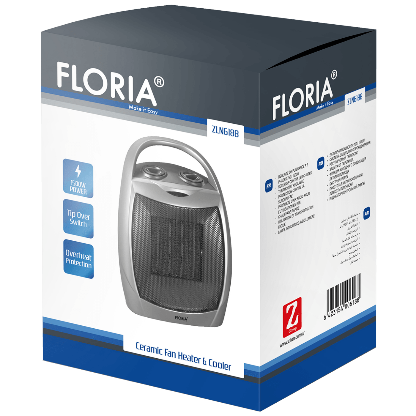 Floria Grijalica sa keramičkim grijačem, 1500 W - ZLN6188