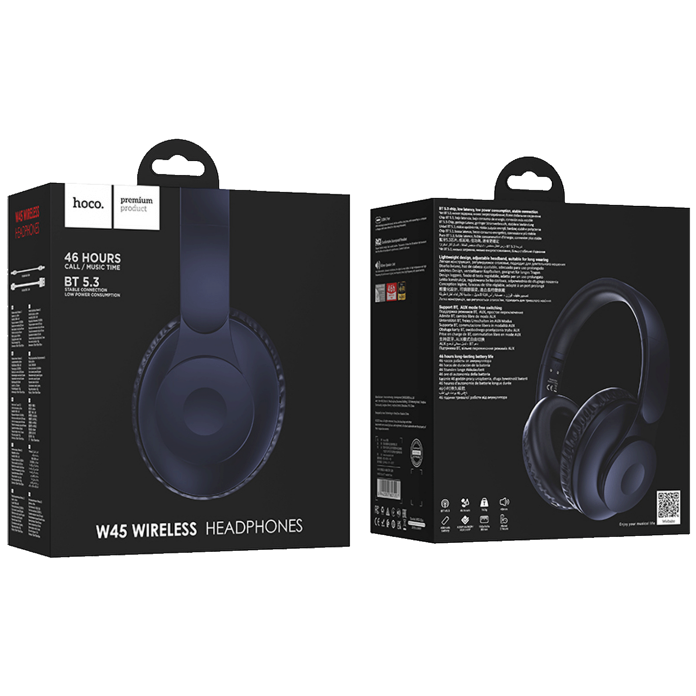 hoco. Slušalice bežične, Bluetooth - W45 Enjoy, Blue