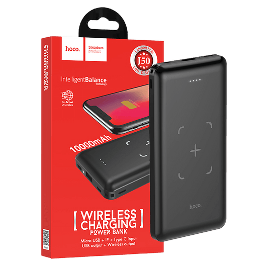 hoco. Punjač prijenosni, USB + bežični, 10000mAh - J50 Surf