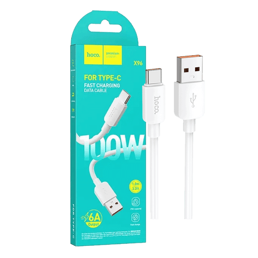 hoco. USB kabl za smartphone, USB-A to type C, 100W, bijela - X96 Hyper, 100W, White