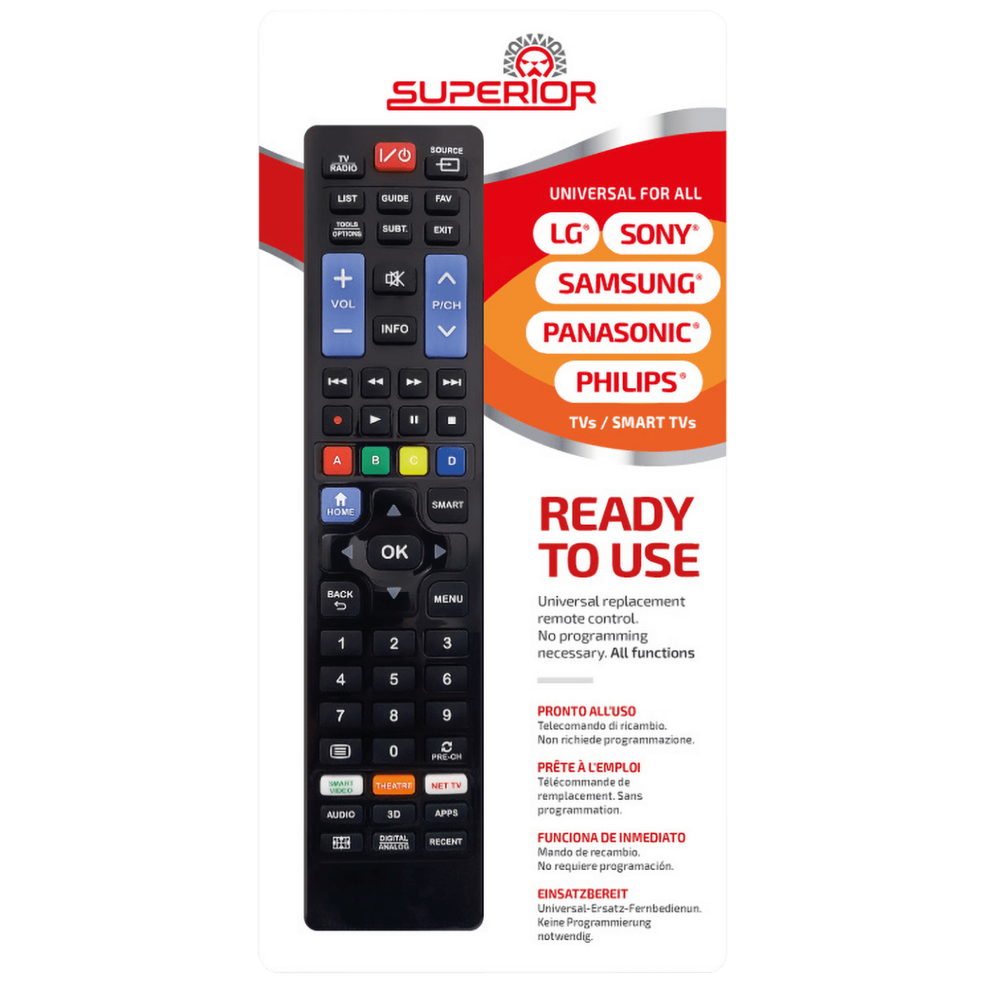 Superior Daljinski upravljač za LG/Samsung/Sony/Philips/Panasonic - Ready5 Smart Extended
