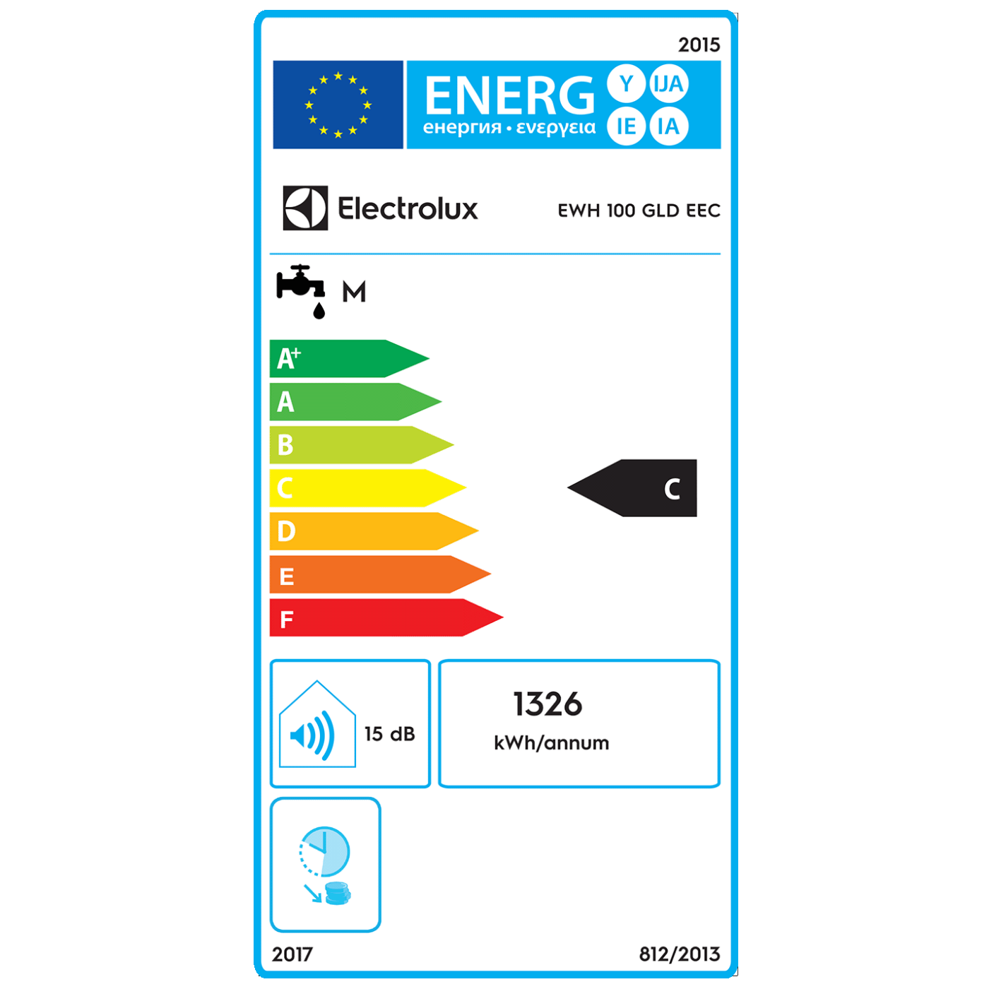 Electrolux Bojler 100 lit., 2000W, X-Heat suhi grijaći element - EWH 100 GLD EEC