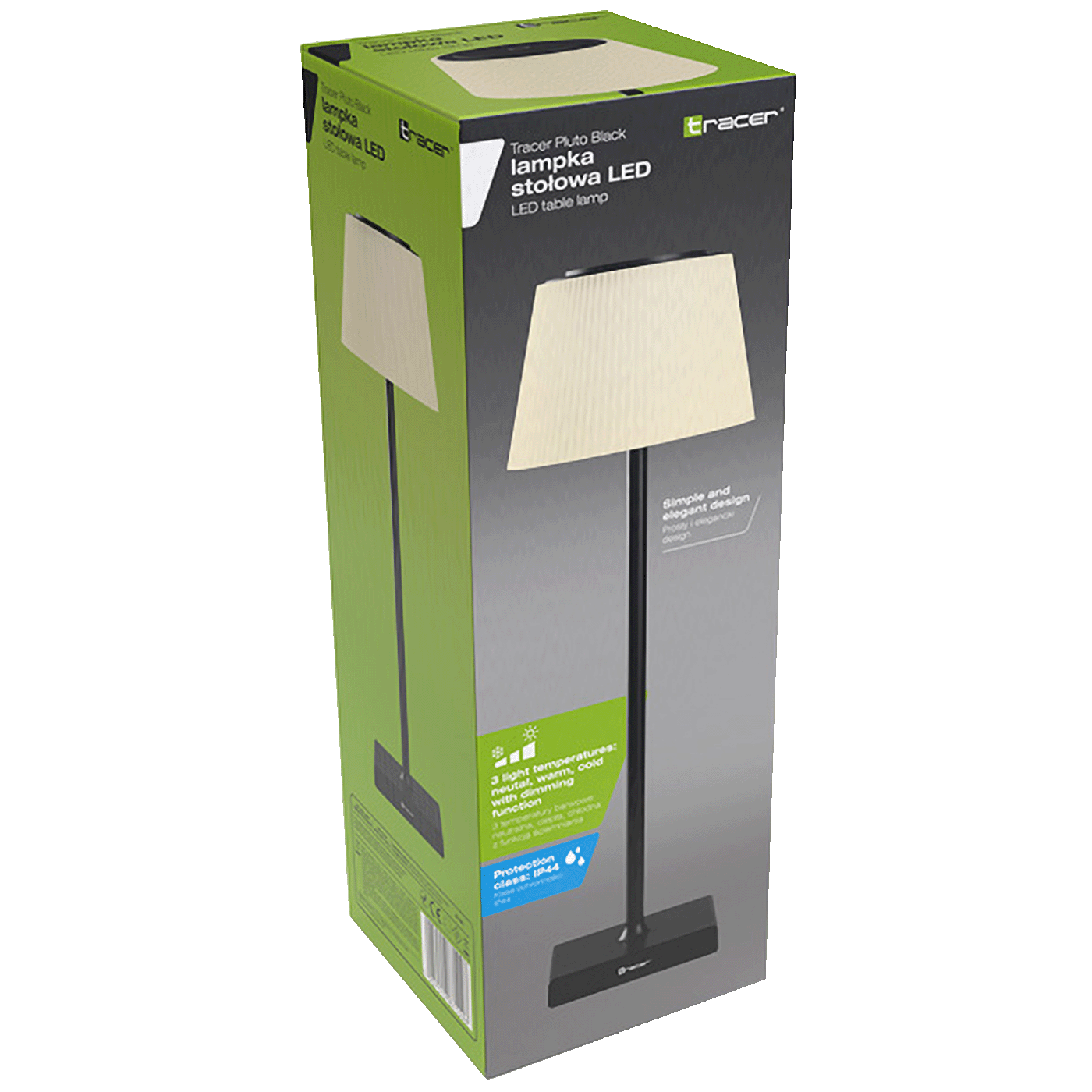 Tracer Lampa, stolna, 4W, IP44 - PLUTO BLACK TABLE LAMP