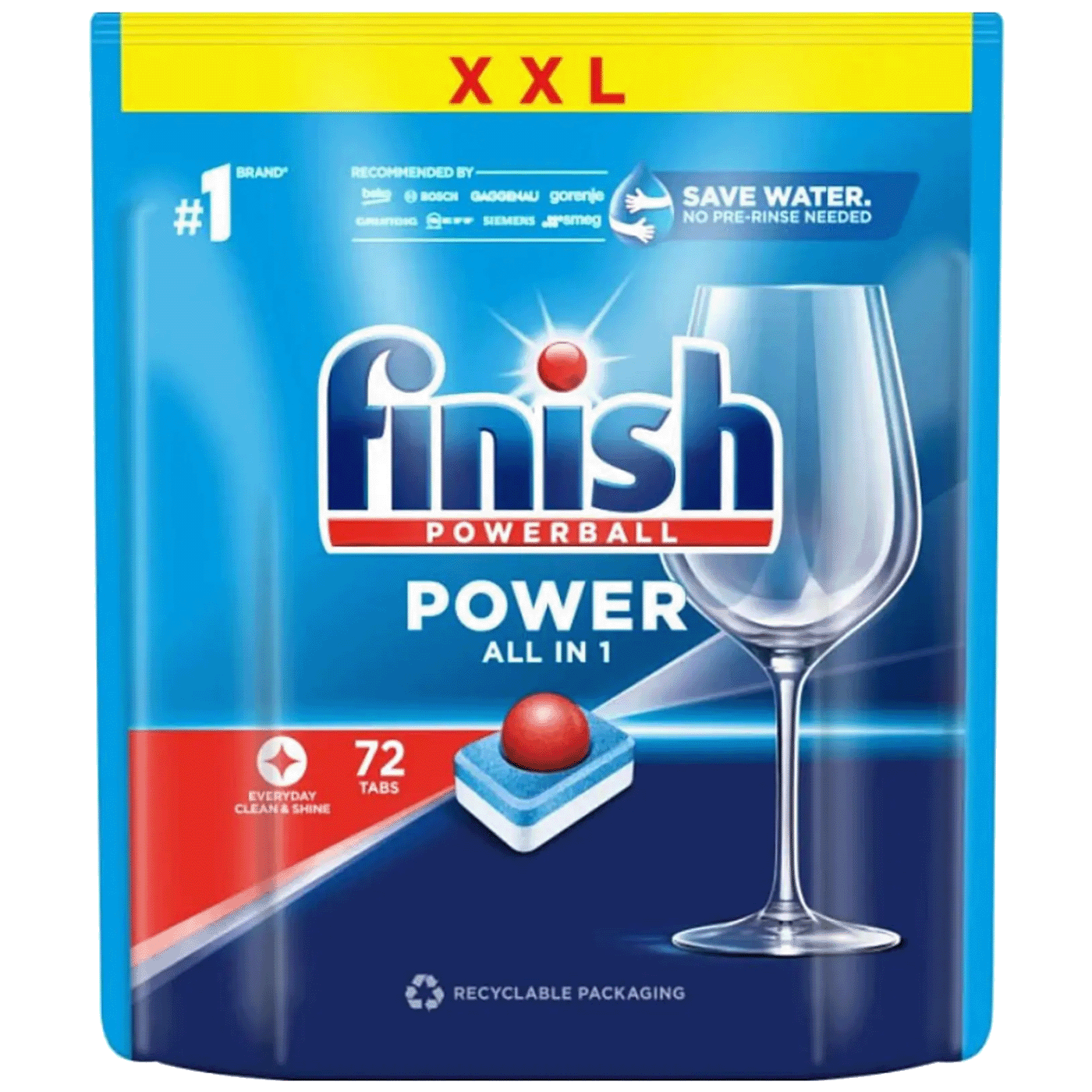 Finish Tablete za mašinu za pranje suđa, 72 kom. - Finish Power all in one, 72 pcs