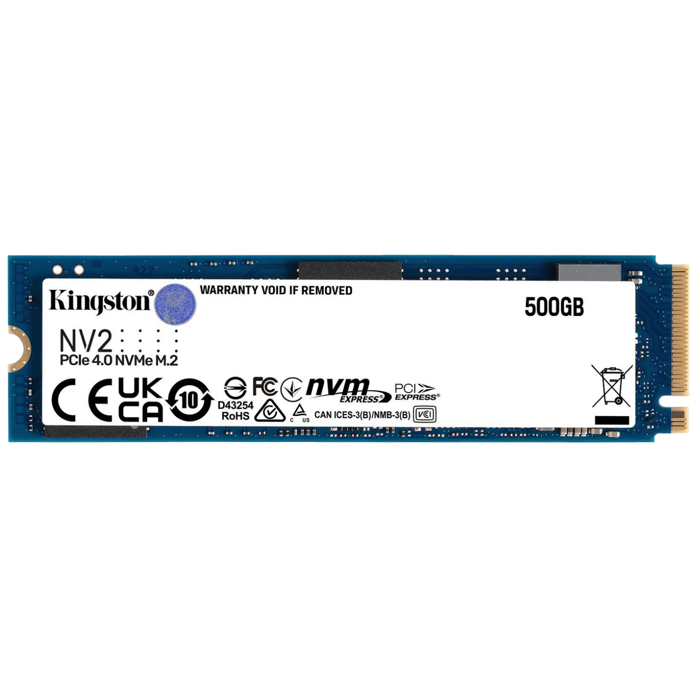 Kingston SSD Disk, 500GB, M.2 NV2 NVMe PCIe 4.0 x 4 - SNV2S/500G