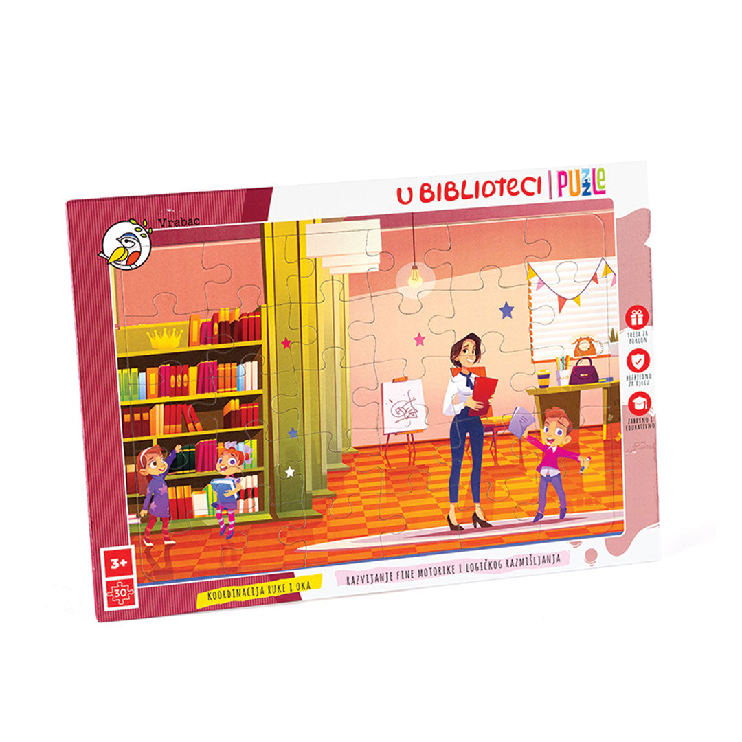 Puzzle Fun 30, U biblioteci, Vrabac