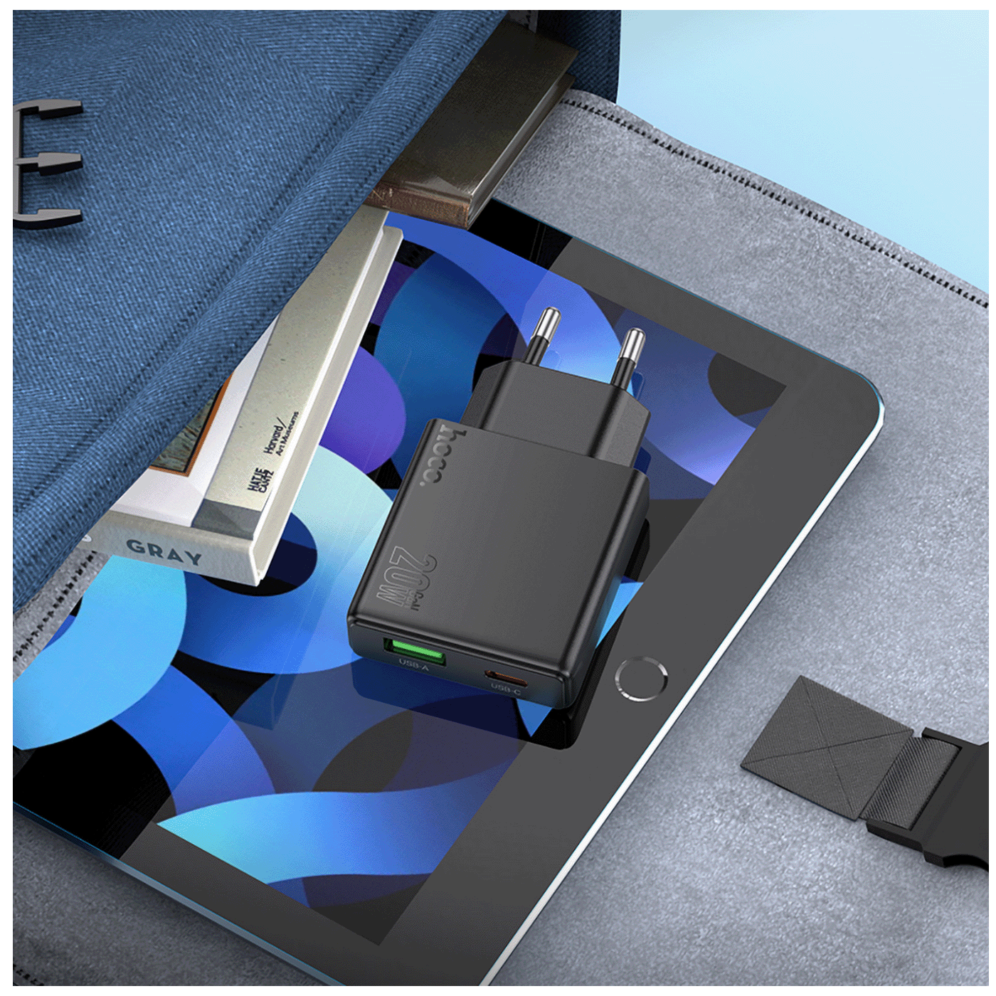 hoco. Punjač kućni, brzi, PD20W + QC3.0 Dual Port - N38 Delgado EU