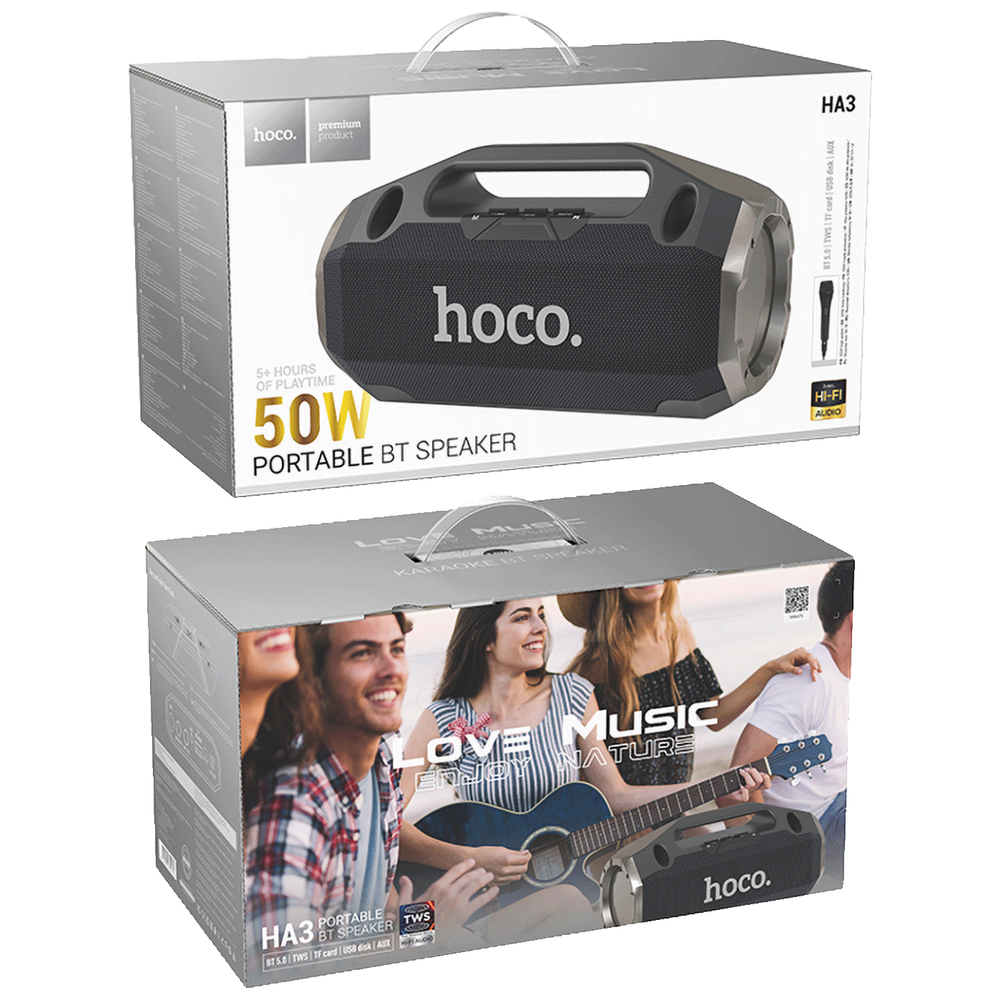 hoco. Zvučnik bežični sa mikrofonom, Bluetooth, 50W - HA3 Drum