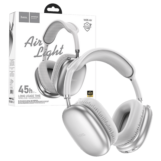 hoco. Slušalice bežične sa mikrofonom, Bluetooth, srebrena - W35 Air Triumph Silver