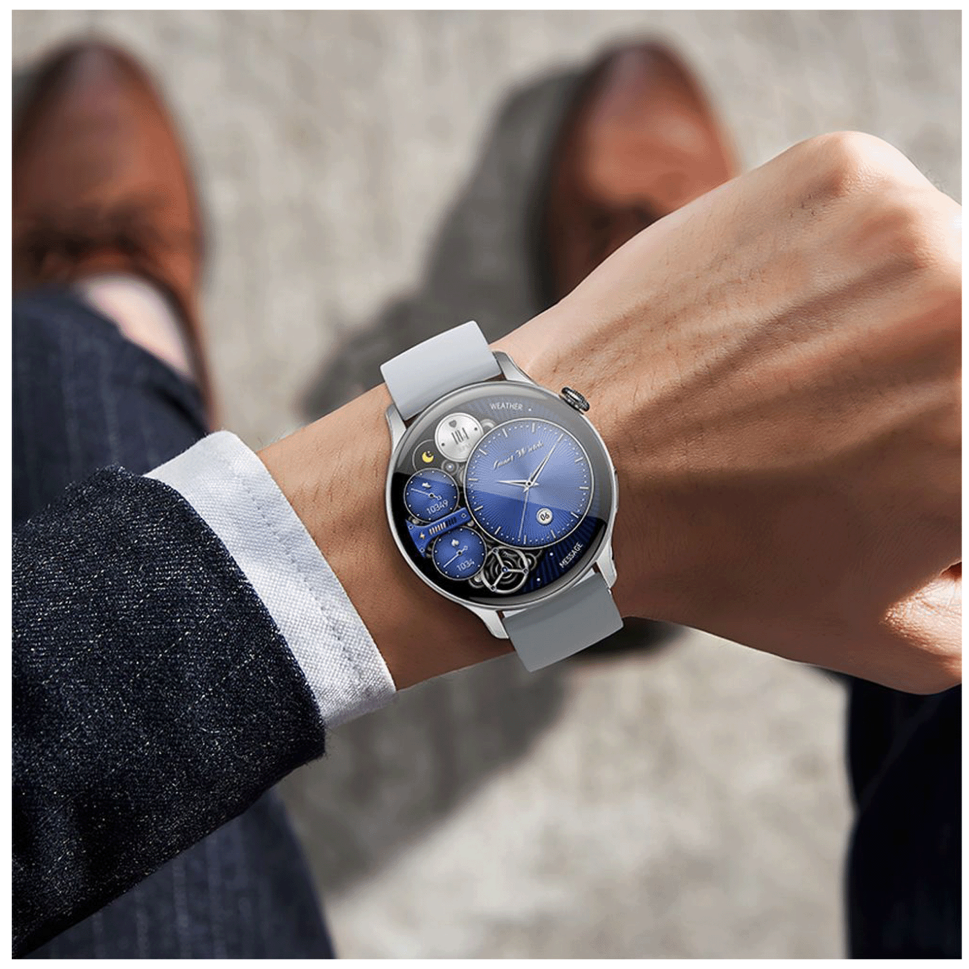 hoco. Pametni sat, 1.43", AMOLED zaslon, Bluetooth, IP68 - Y10 Pro Silver