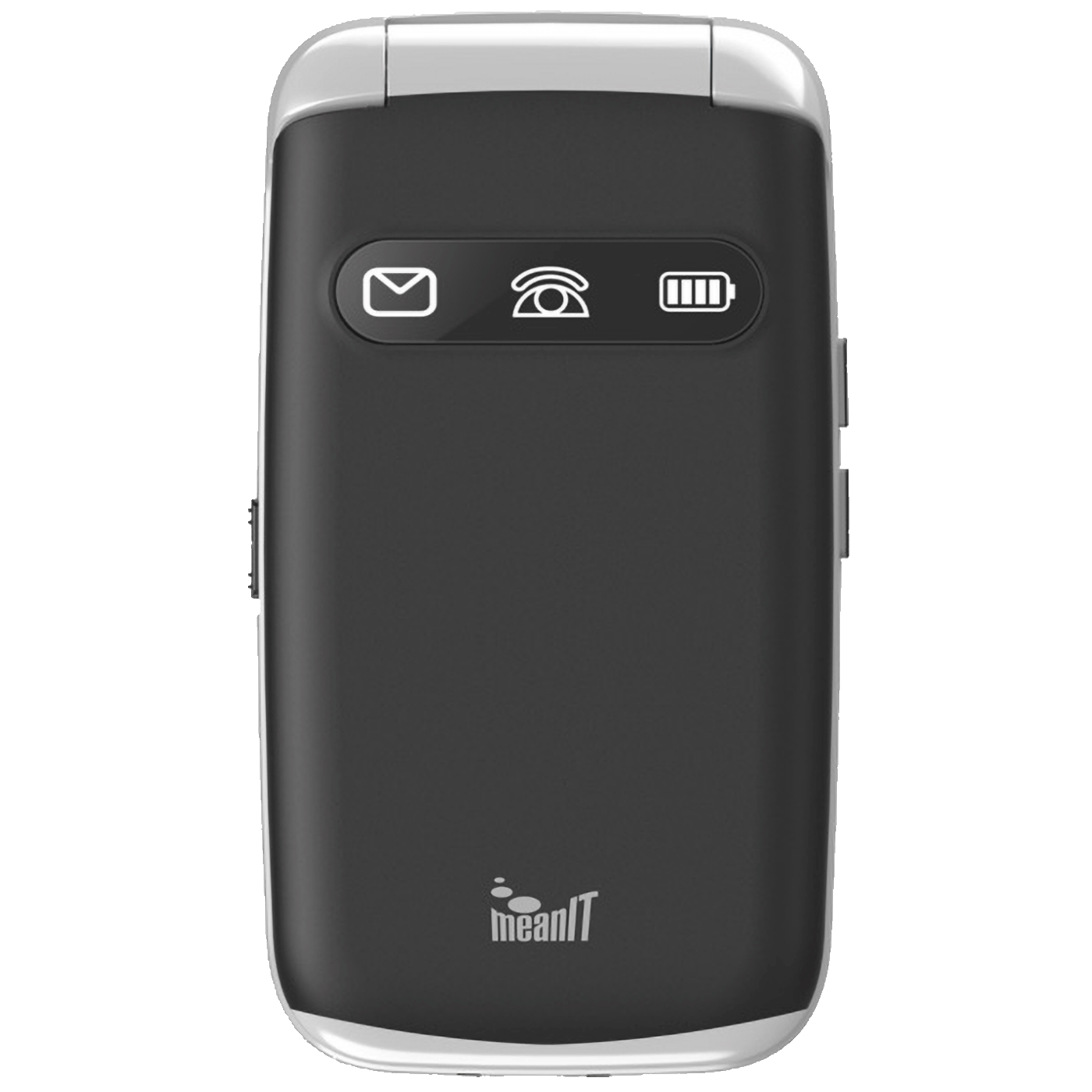 MeanIT Telefon mobilni, 2.8" ekran, Dual SIM, SOS tipka - SENIOR FLIP MAX Black