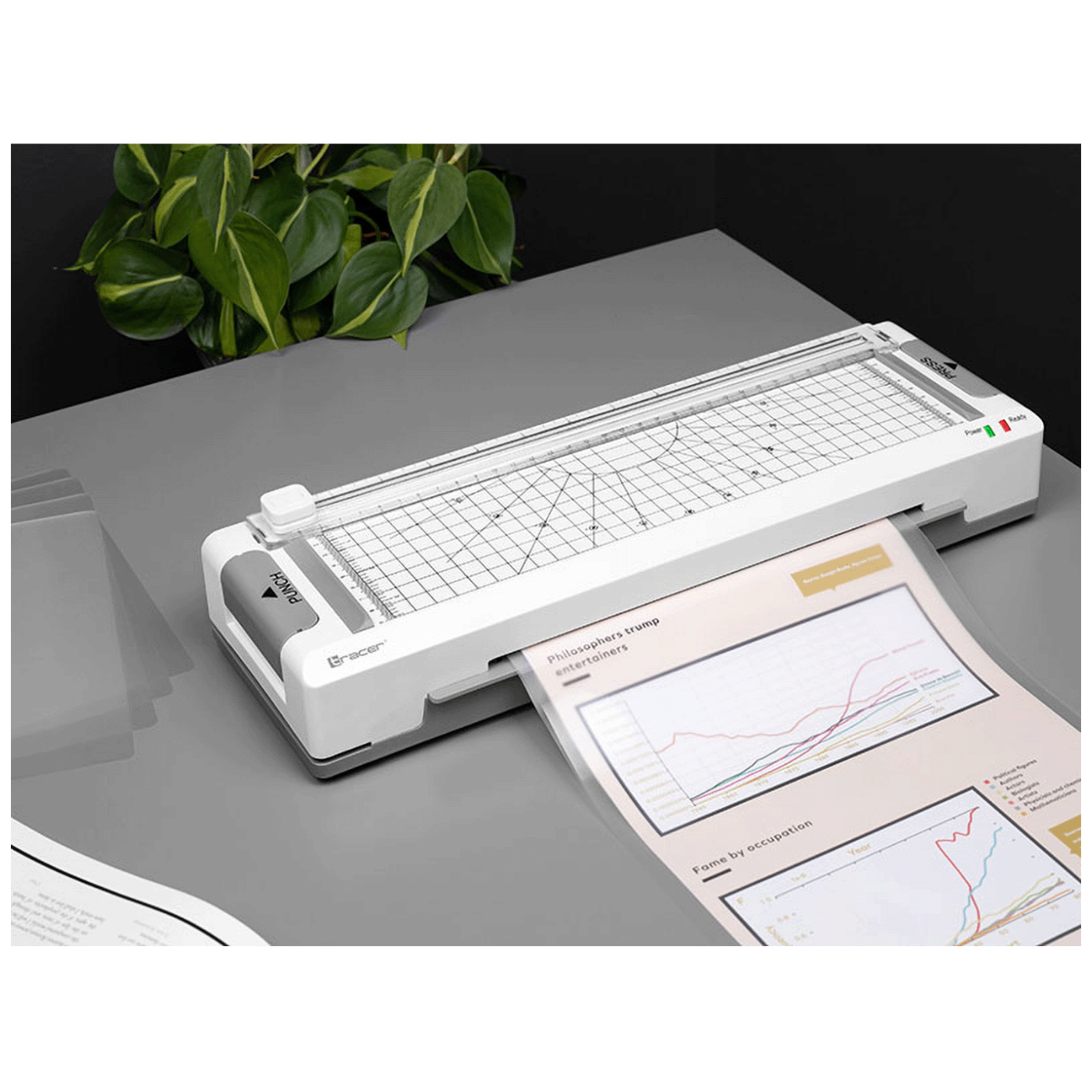 Tracer 4u1 Laminator / Plastifikator / Rezac A4 - TRACER A4 TRL-7 ALL-IN-ONE WH