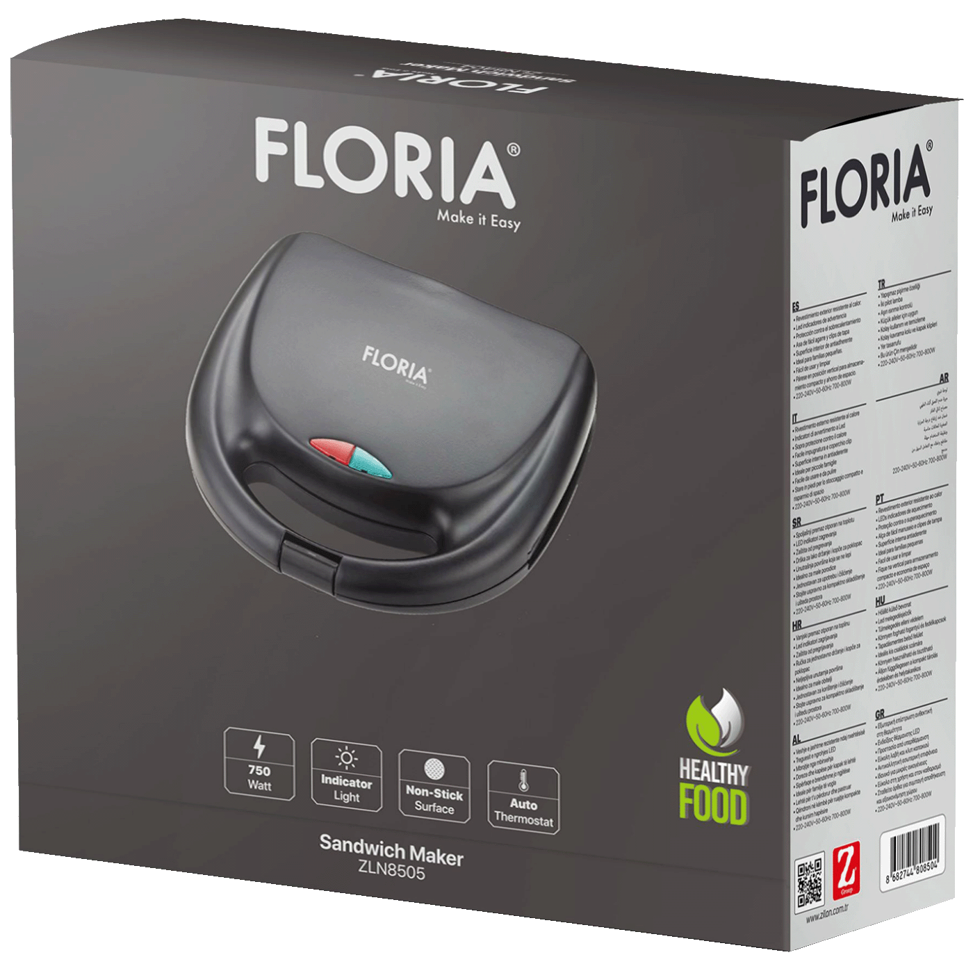 Floria Toster, LED indikator, 800 W - ZLN8505