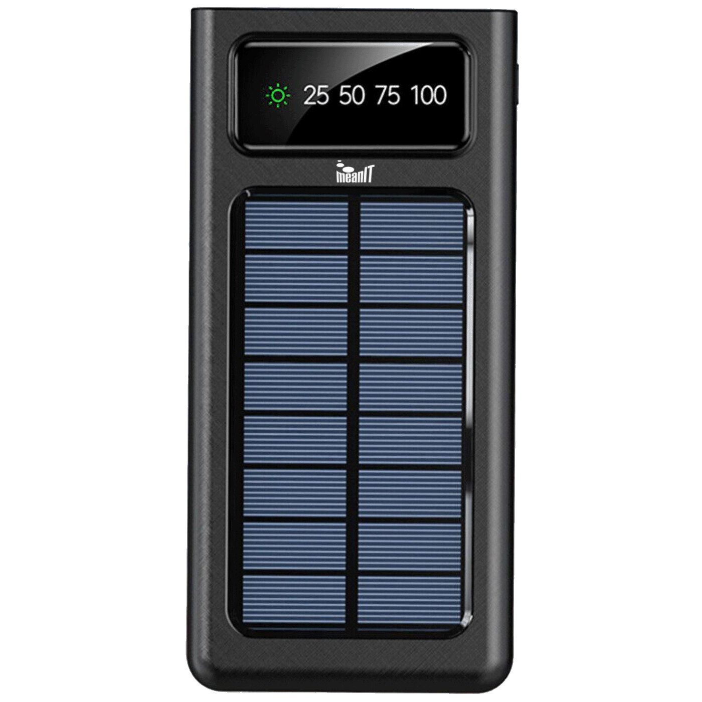 MeanIT Punjač prijenosni za mobitele + svjetiljka,solarni, 10000mAh - P1
