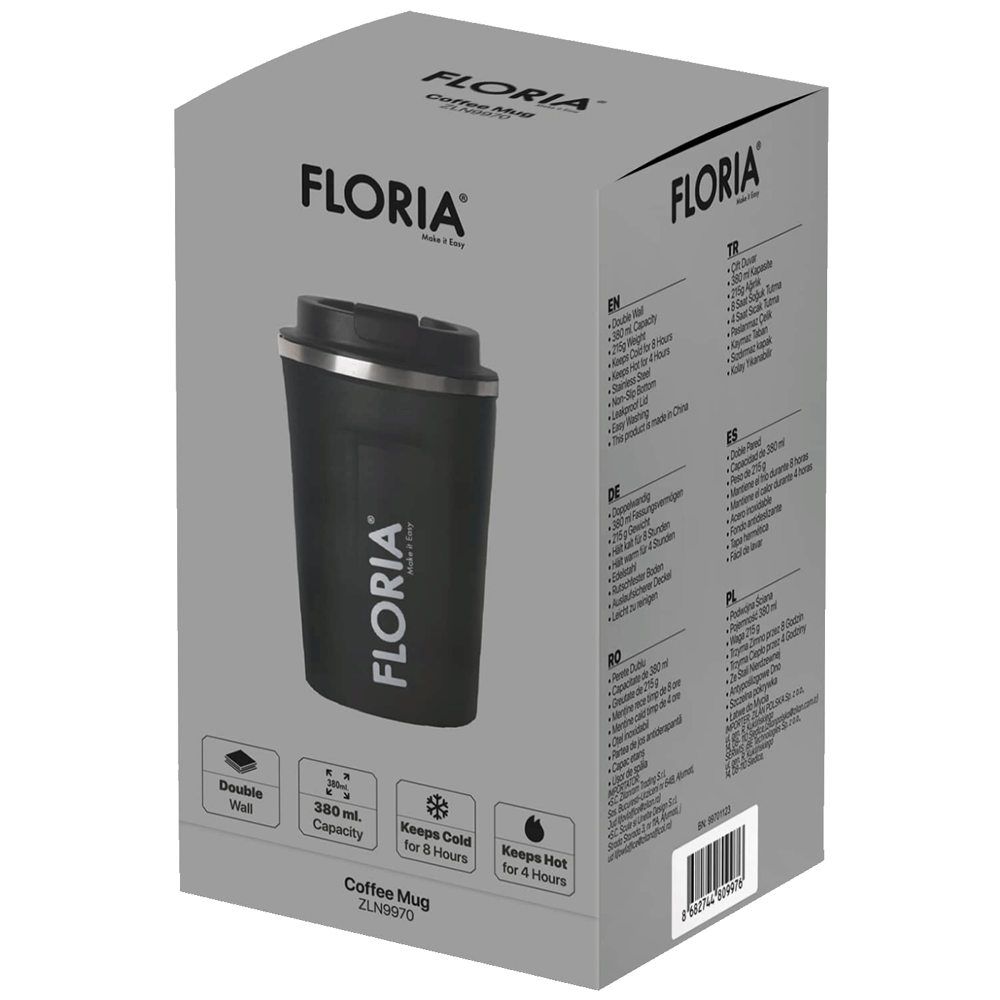 Floria Termos boca, 510 ml, siva - ZLN9970