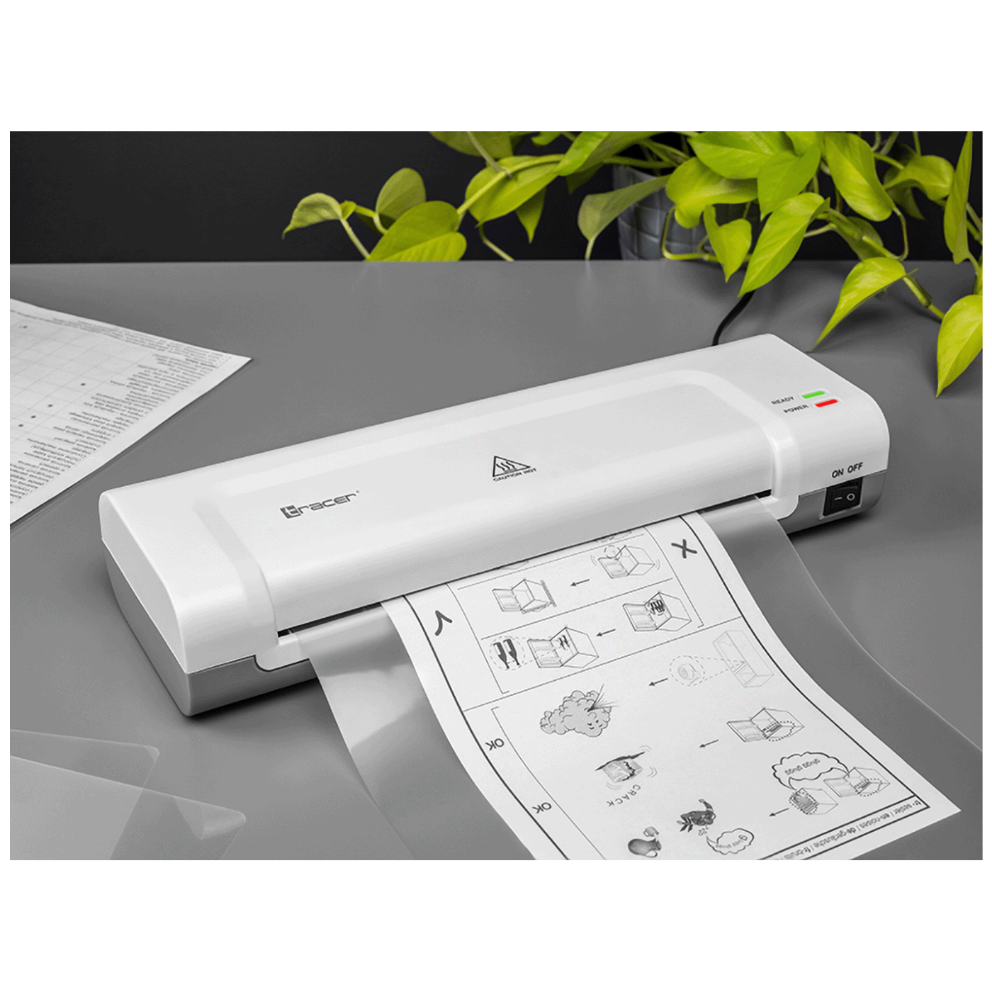 Tracer Laminator / Plastifikator A4, Home&Office - LAMINATOR A4 TRL-5 WH