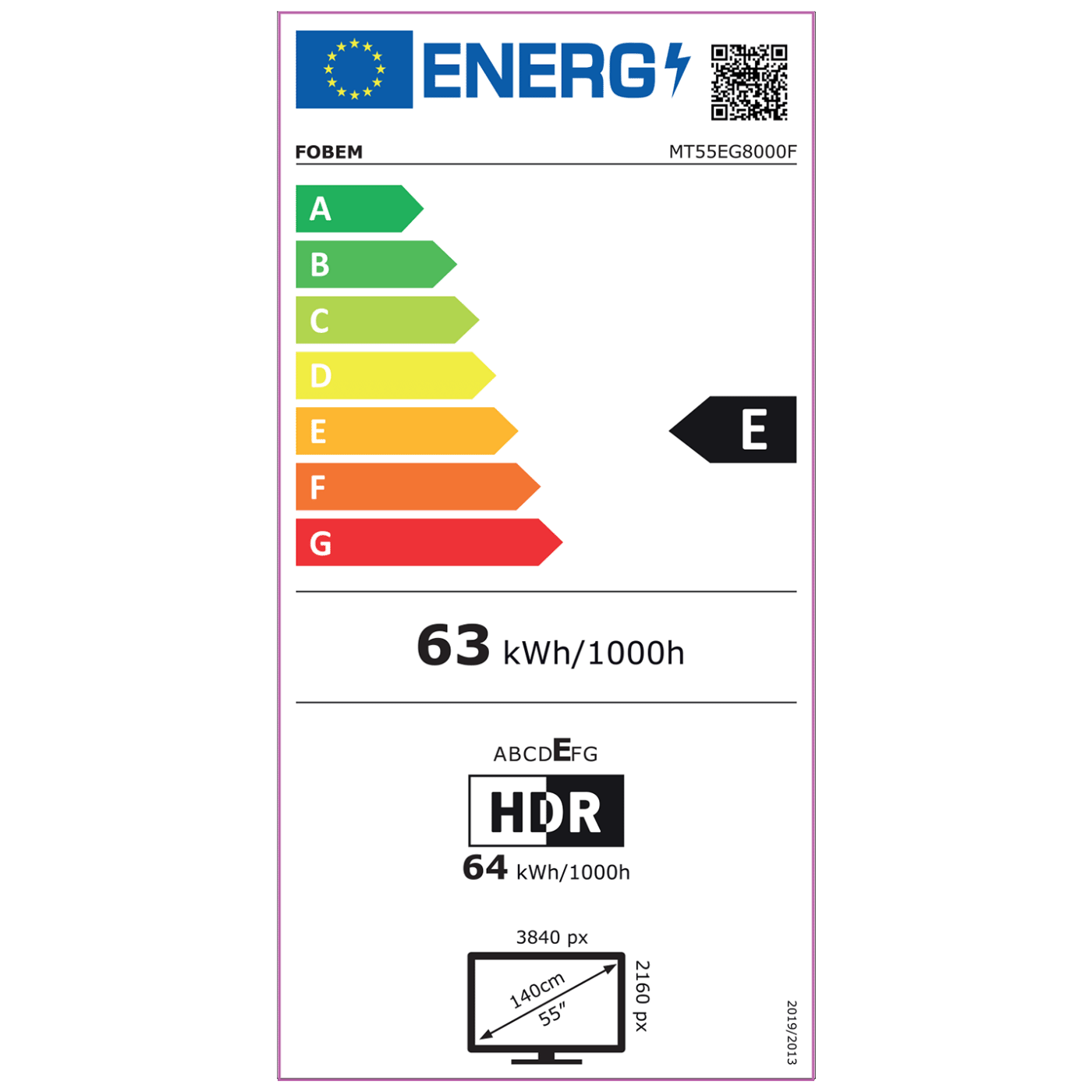 Fobem Televizor Smart LED 4K UltraHD 55", Google TV - MT55EG8000F