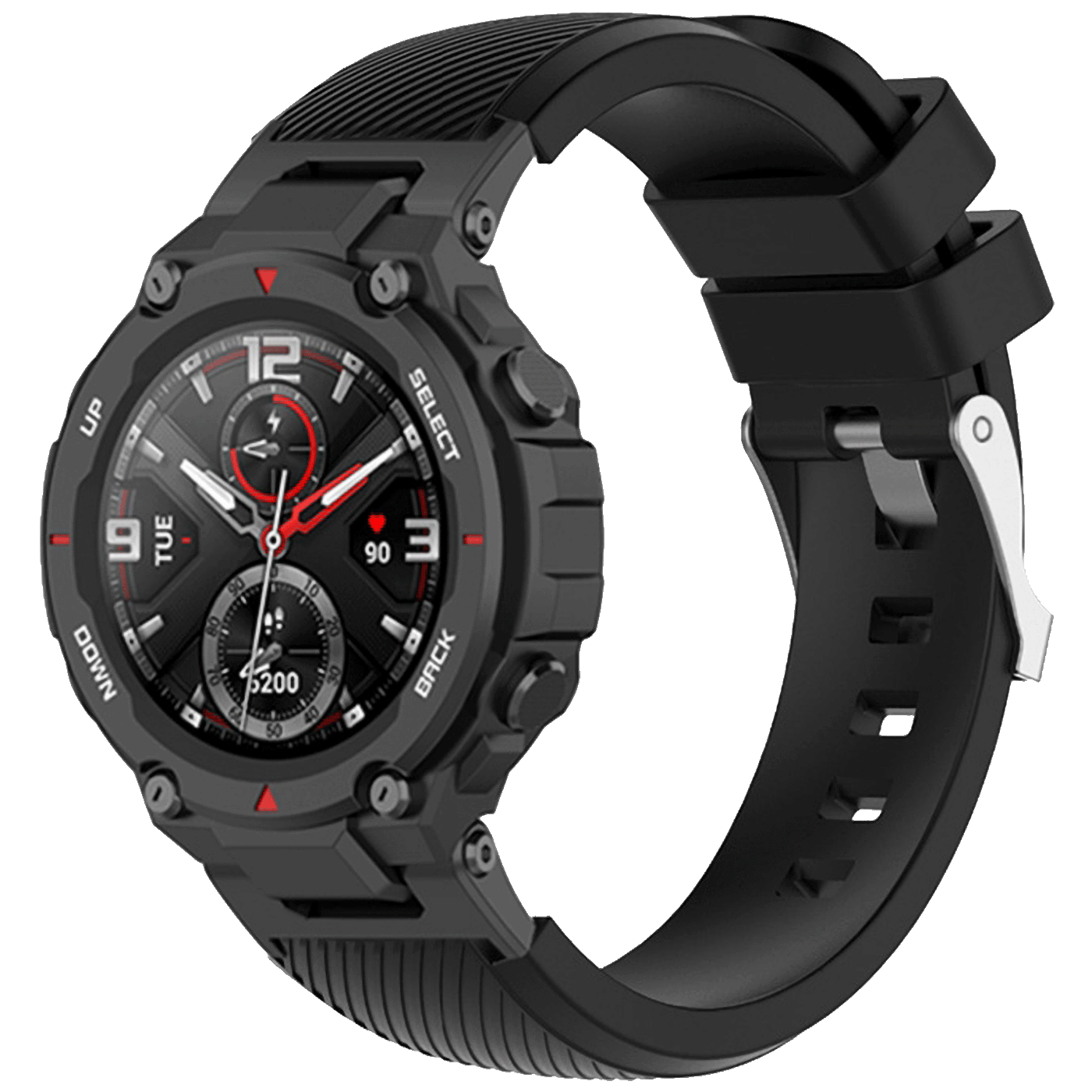Amazfit Silikonski remen za sat Amazfit T-Rex / T-Rex Pro, crna - T-Rex / Pro Silicone Band
