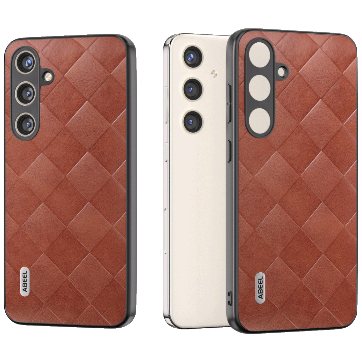 NN-Su Maska za Samsung S24+, TPU + PC + PU koža - Galaxy S24+ PU Phone Case(Brown)