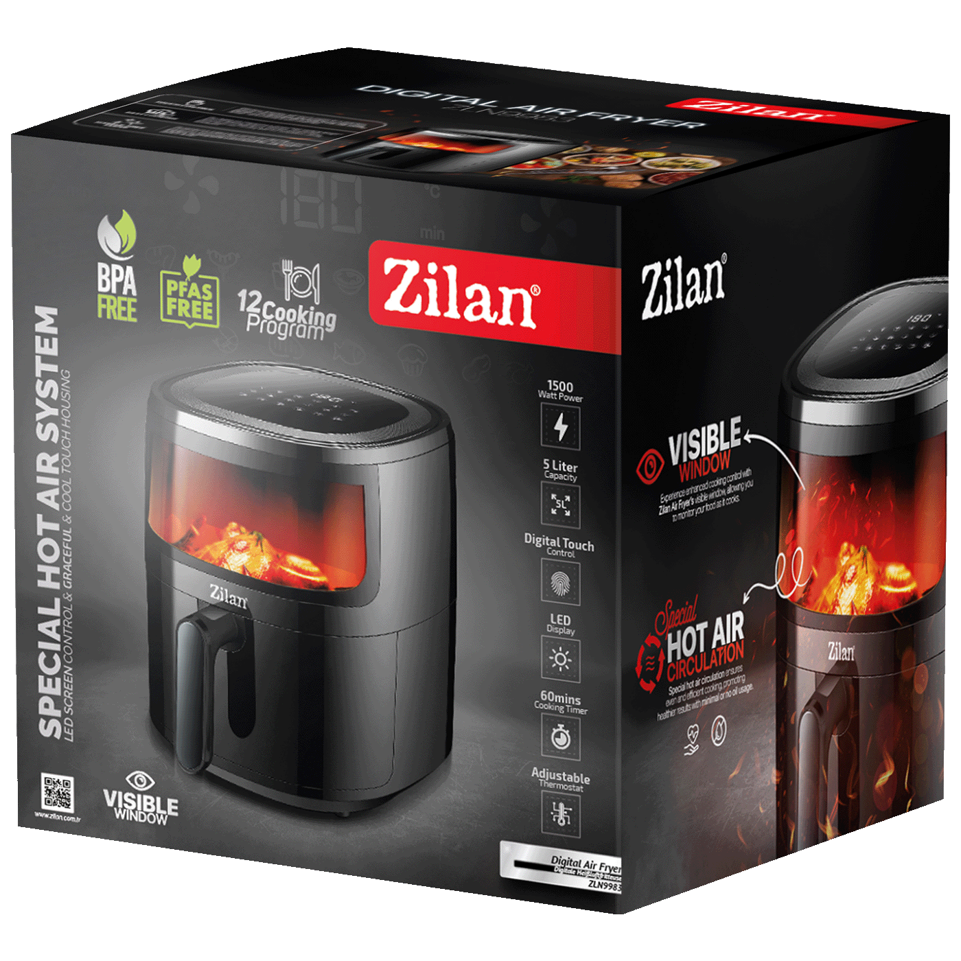 Zilan Friteza na vrući zrak, 1500 W, zapremina posude 5 lit. - ZLN9983