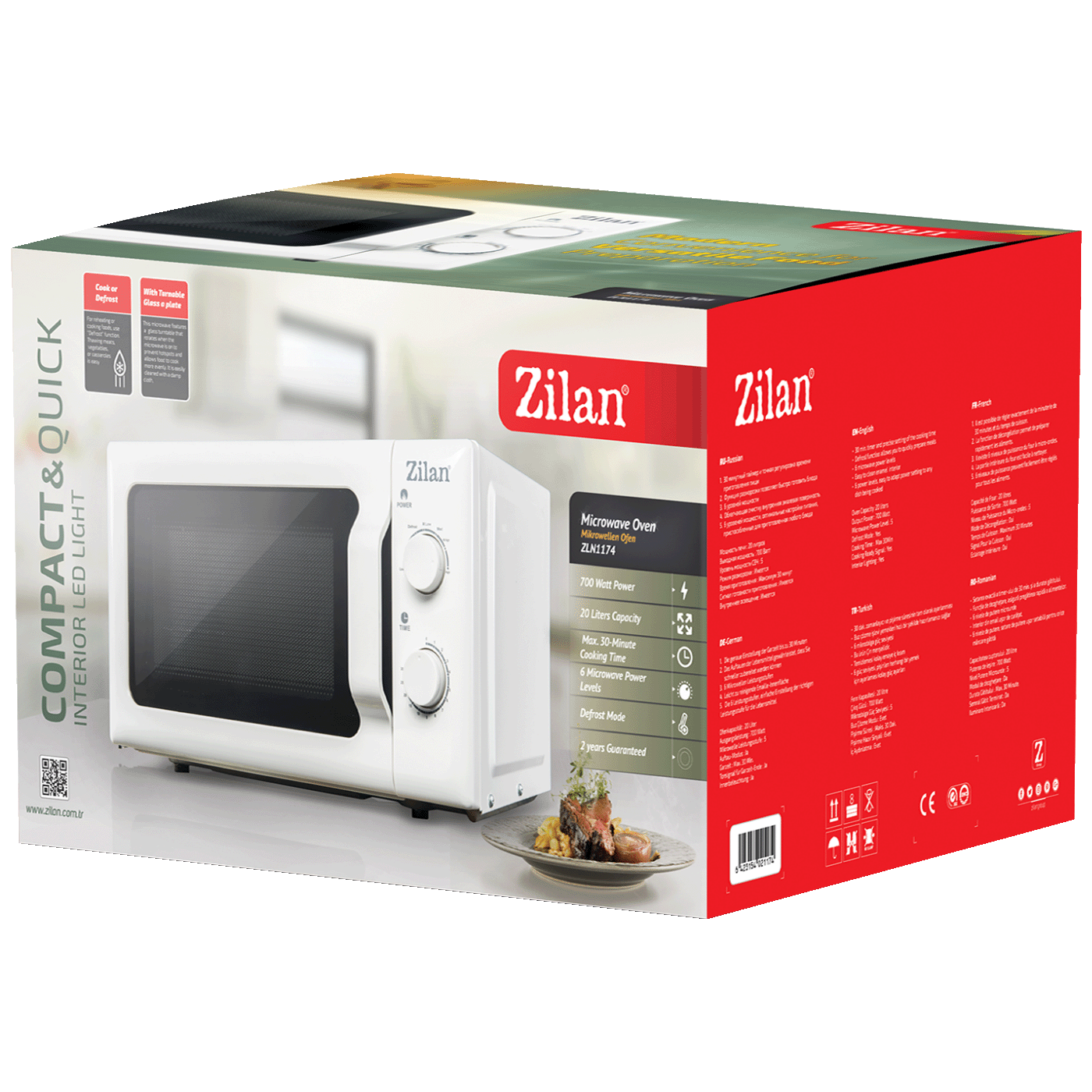 Zilan Mikrovalna pećnica, 700 W, zapremina 20 l - ZLN1174