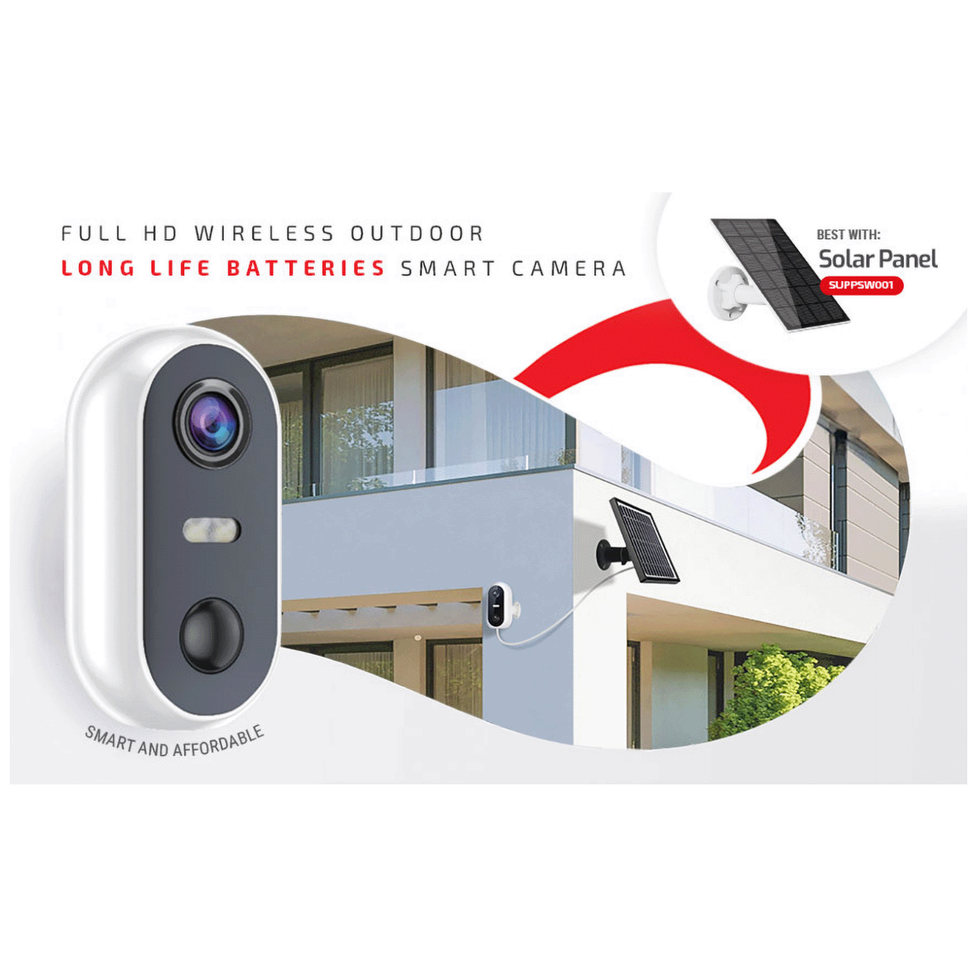 Superior Kamera IP, 1080p, WiFi, micro SD, 2 x 4800mAh, Outdoor - Smart Camera FullHD Outdoor
