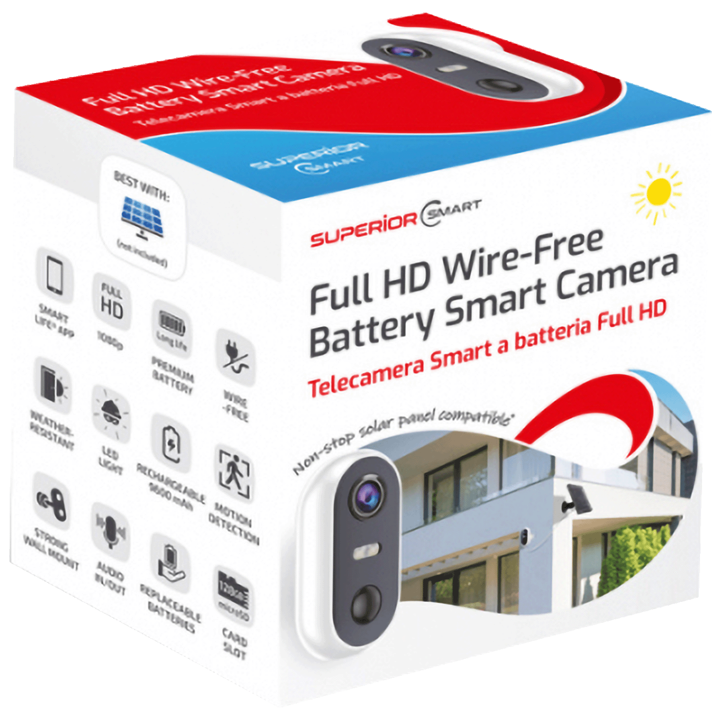 Superior Kamera IP, 1080p, WiFi, micro SD, 2 x 4800mAh, Outdoor - Smart Camera FullHD Outdoor