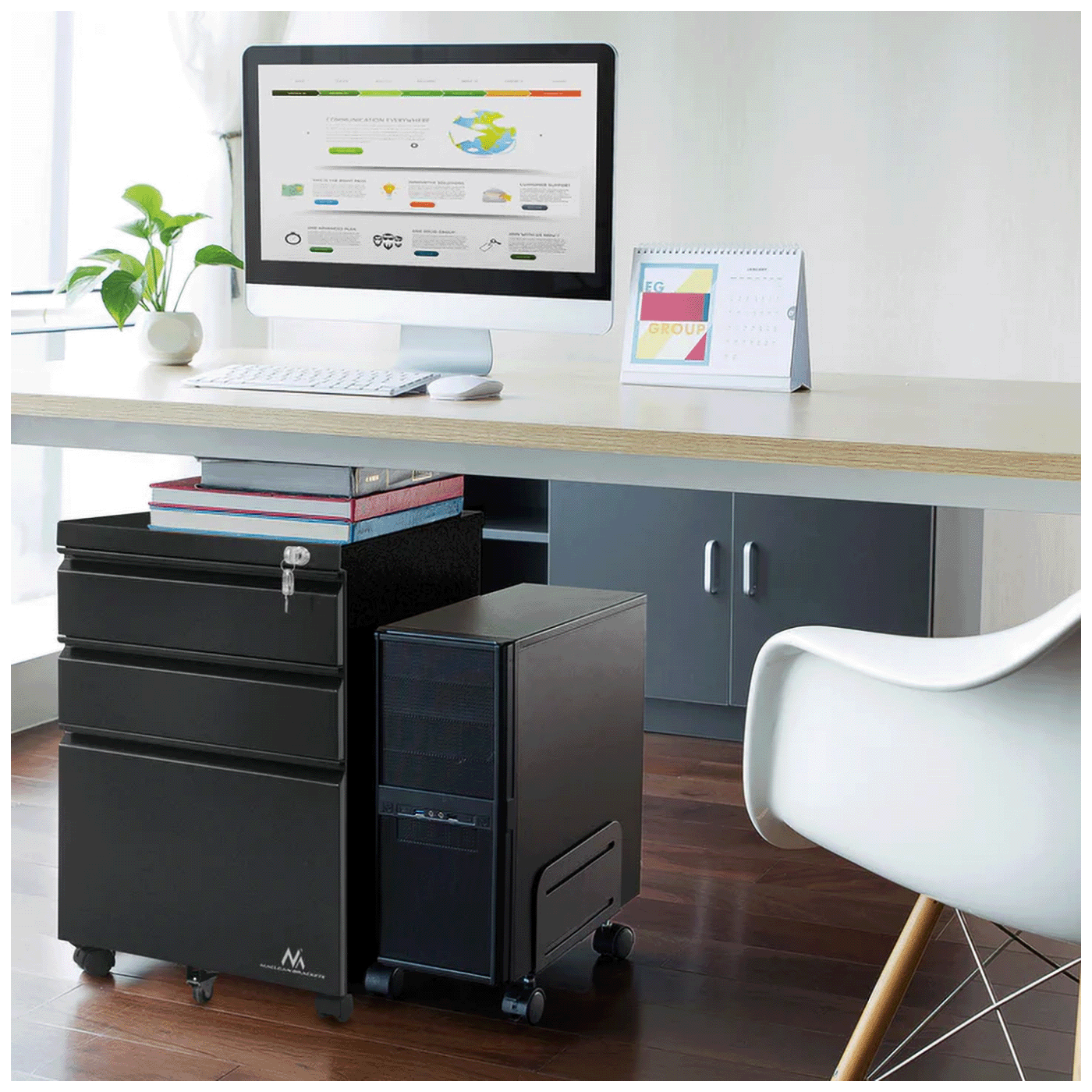 Maclean Uredski ormarić, ladice sa ključem - MC-850