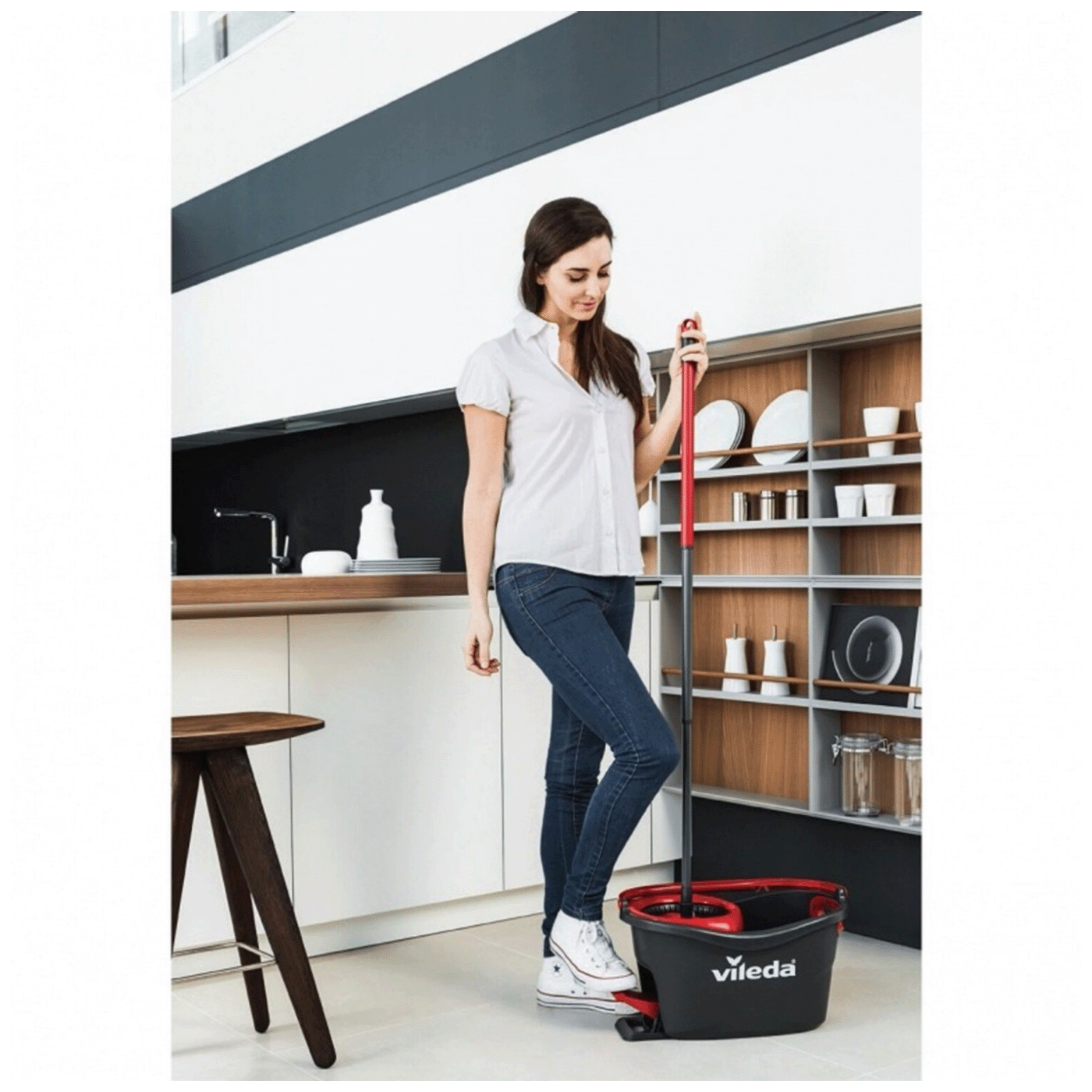 Vileda Set za čišćenje, mop sa kantom, 3in1 Turbo Spin Mop - Spin Mop Turbo 3w1 Microfibre